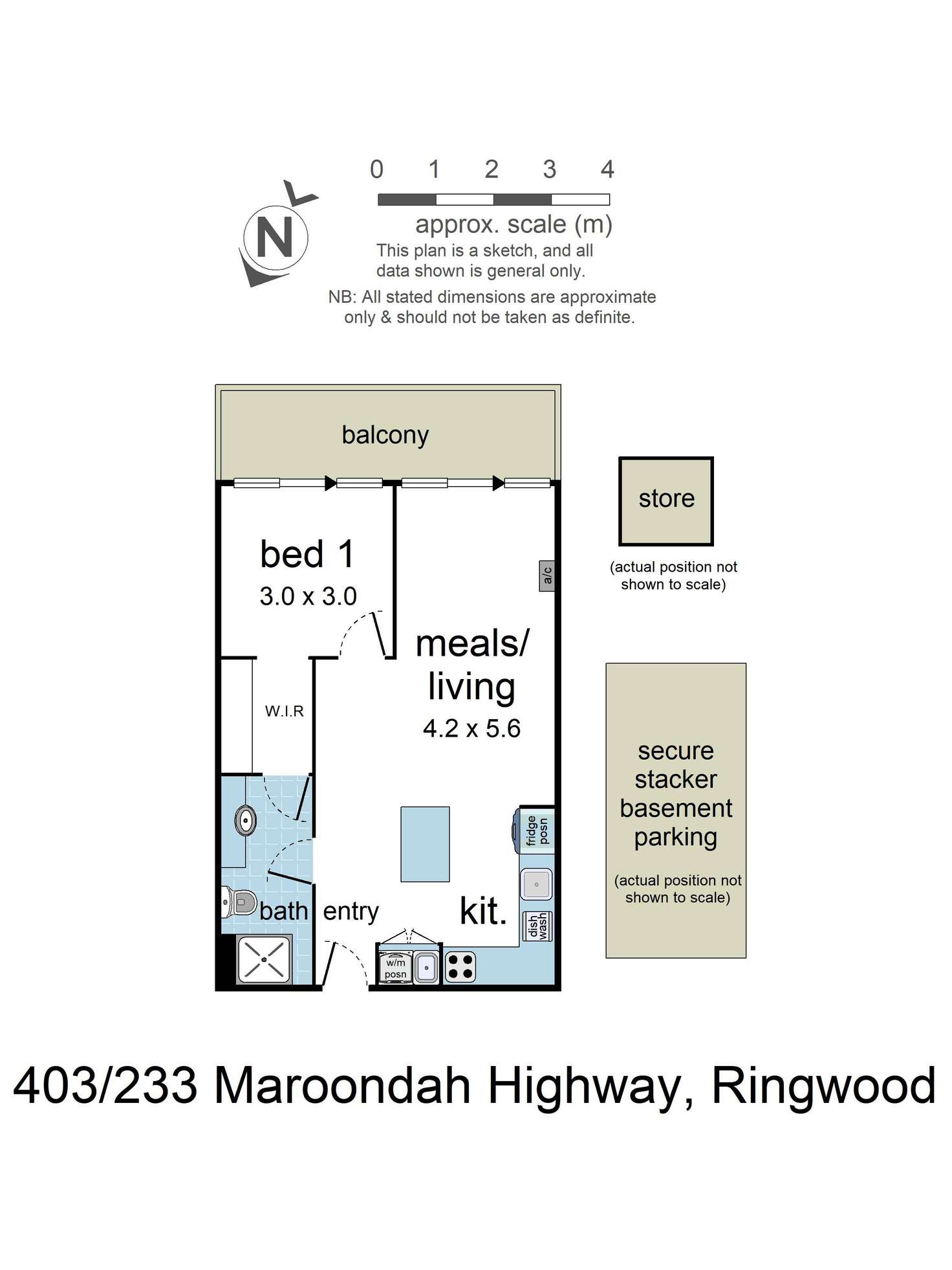 Floorplan of Homely apartment listing, 403/233 Maroondah Hwy, Ringwood VIC 3134