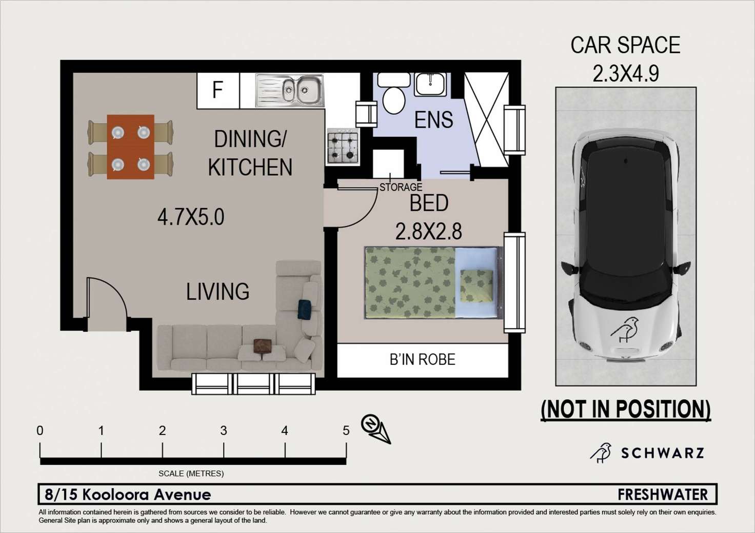 Floorplan of Homely unit listing, 8/15 Kooloora Avenue, Freshwater NSW 2096