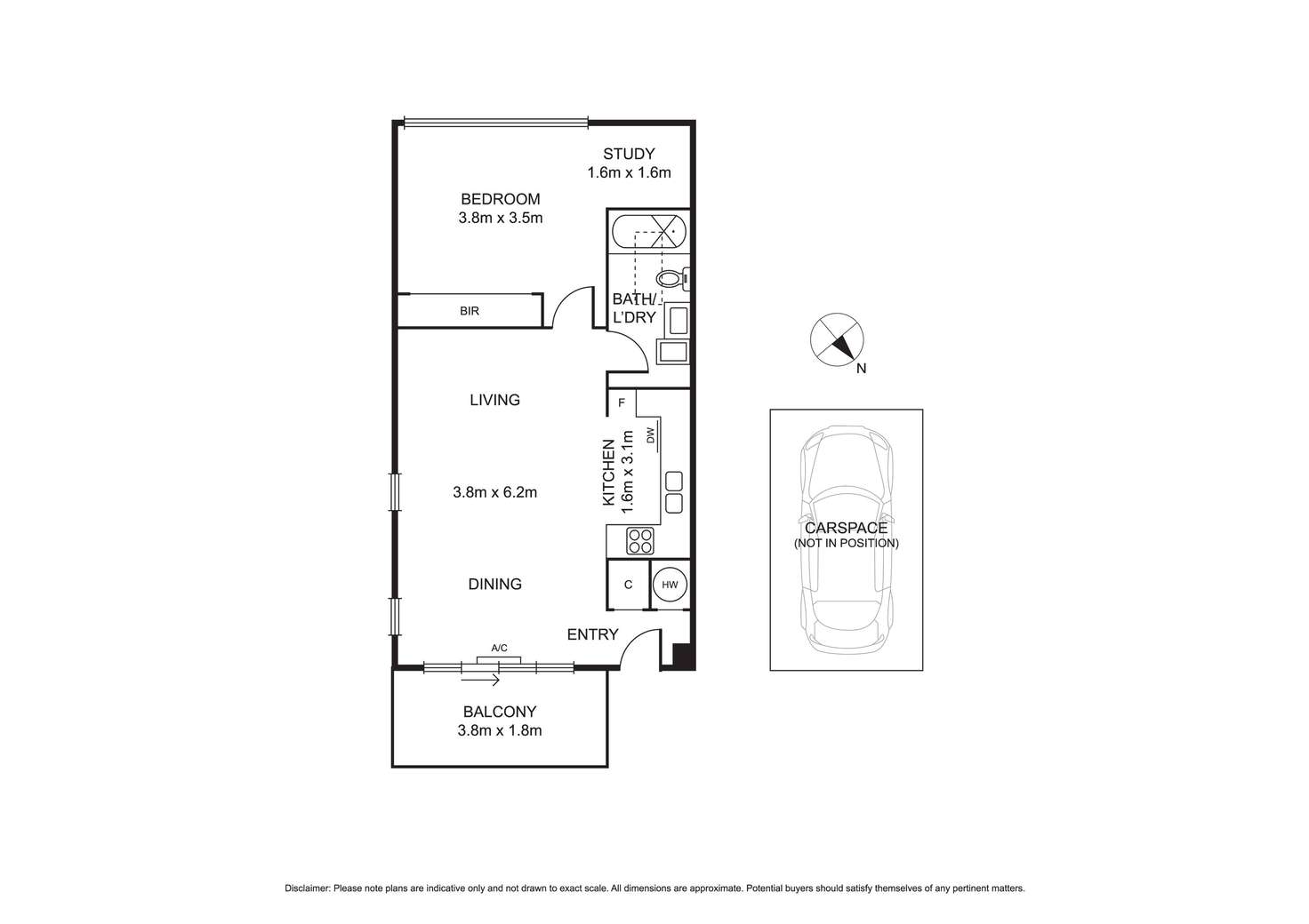 Floorplan of Homely apartment listing, 18/16 Mawbey Street, Kensington VIC 3031