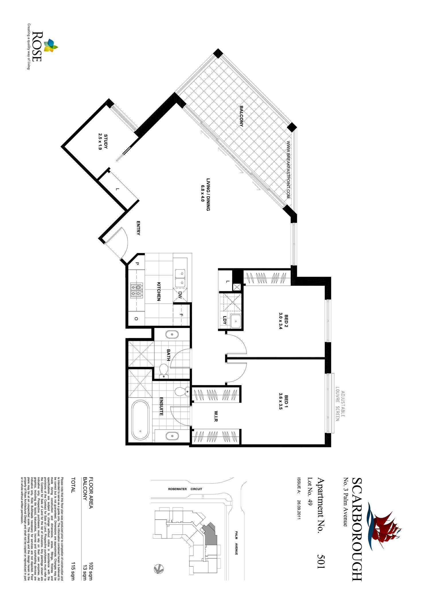 Floorplan of Homely apartment listing, 501/3 Palm Avenue, Breakfast Point NSW 2137