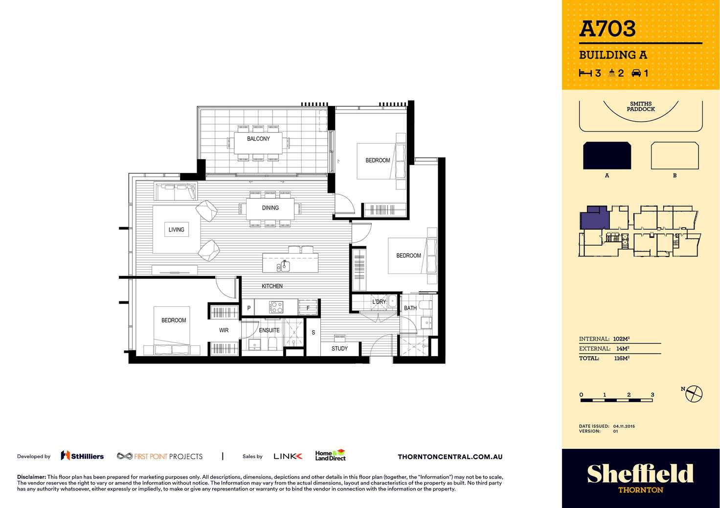 Floorplan of Homely apartment listing, 703/8 Aviators Way, Penrith NSW 2750