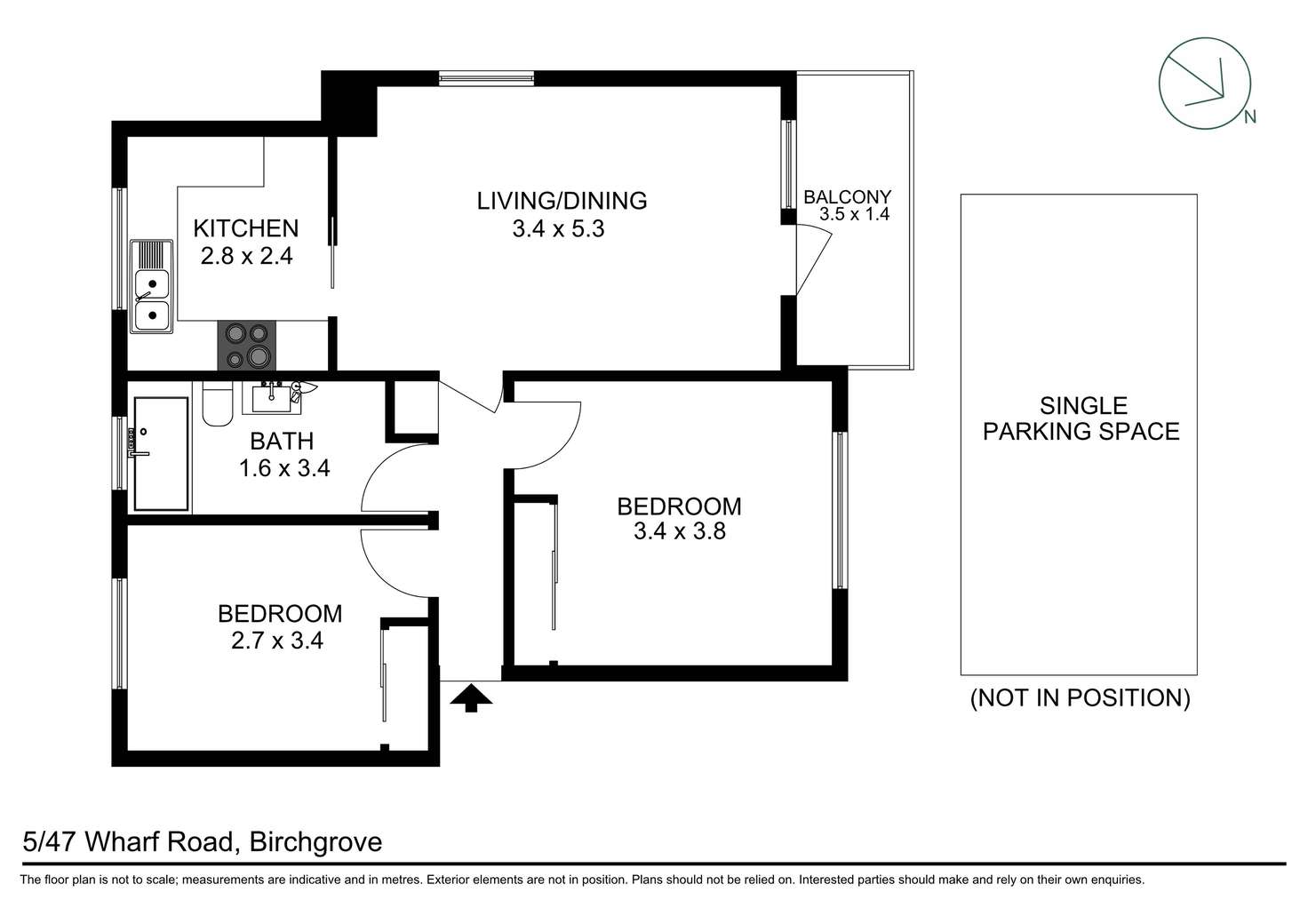 Floorplan of Homely unit listing, 5/47 Wharf Road, Birchgrove NSW 2041