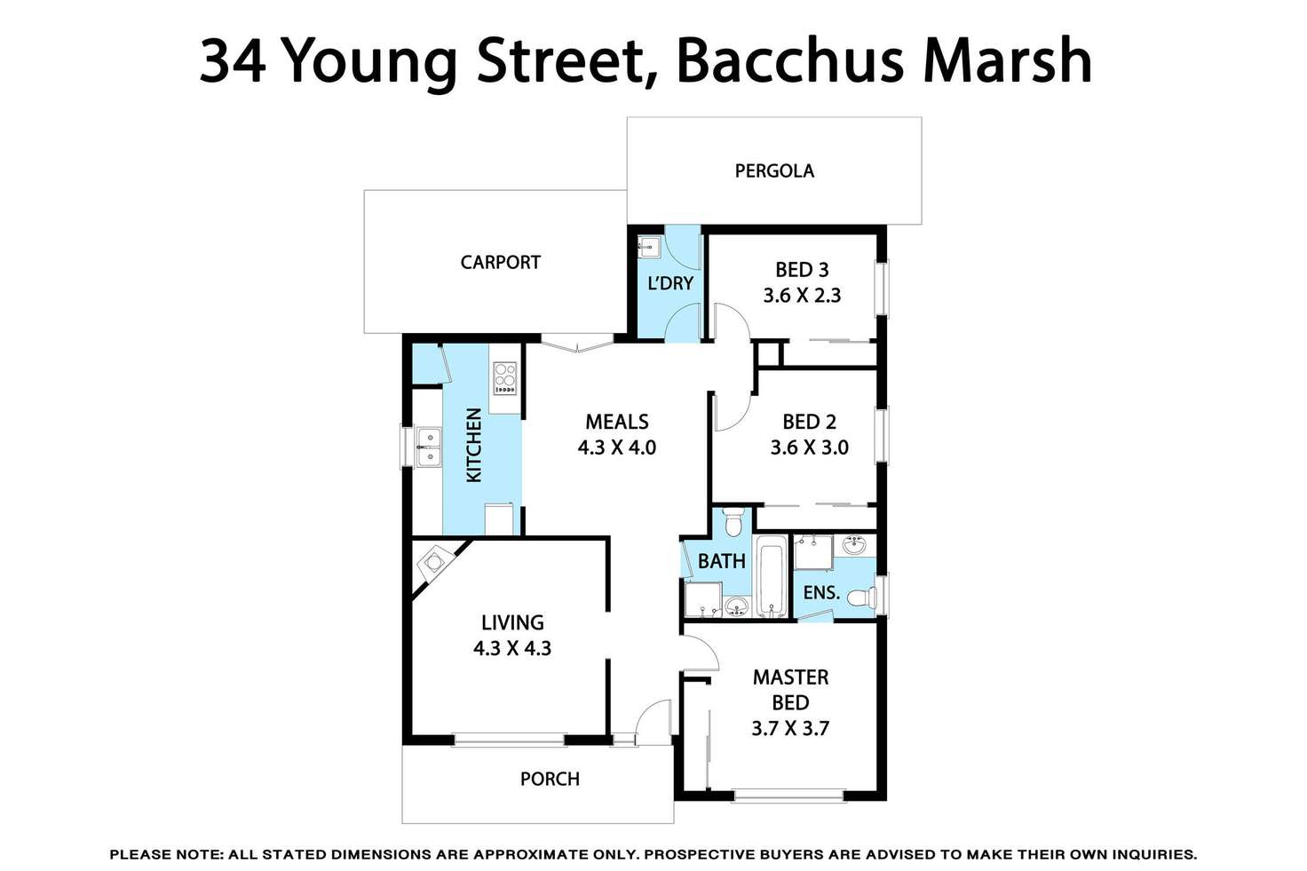 Floorplan of Homely house listing, 34 Young Street, Bacchus Marsh VIC 3340