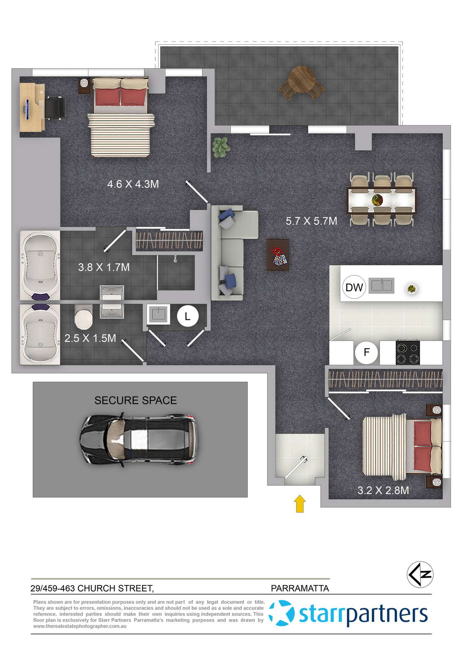 Floorplan of Homely apartment listing, 29/459-463 Church Street, Parramatta NSW 2150