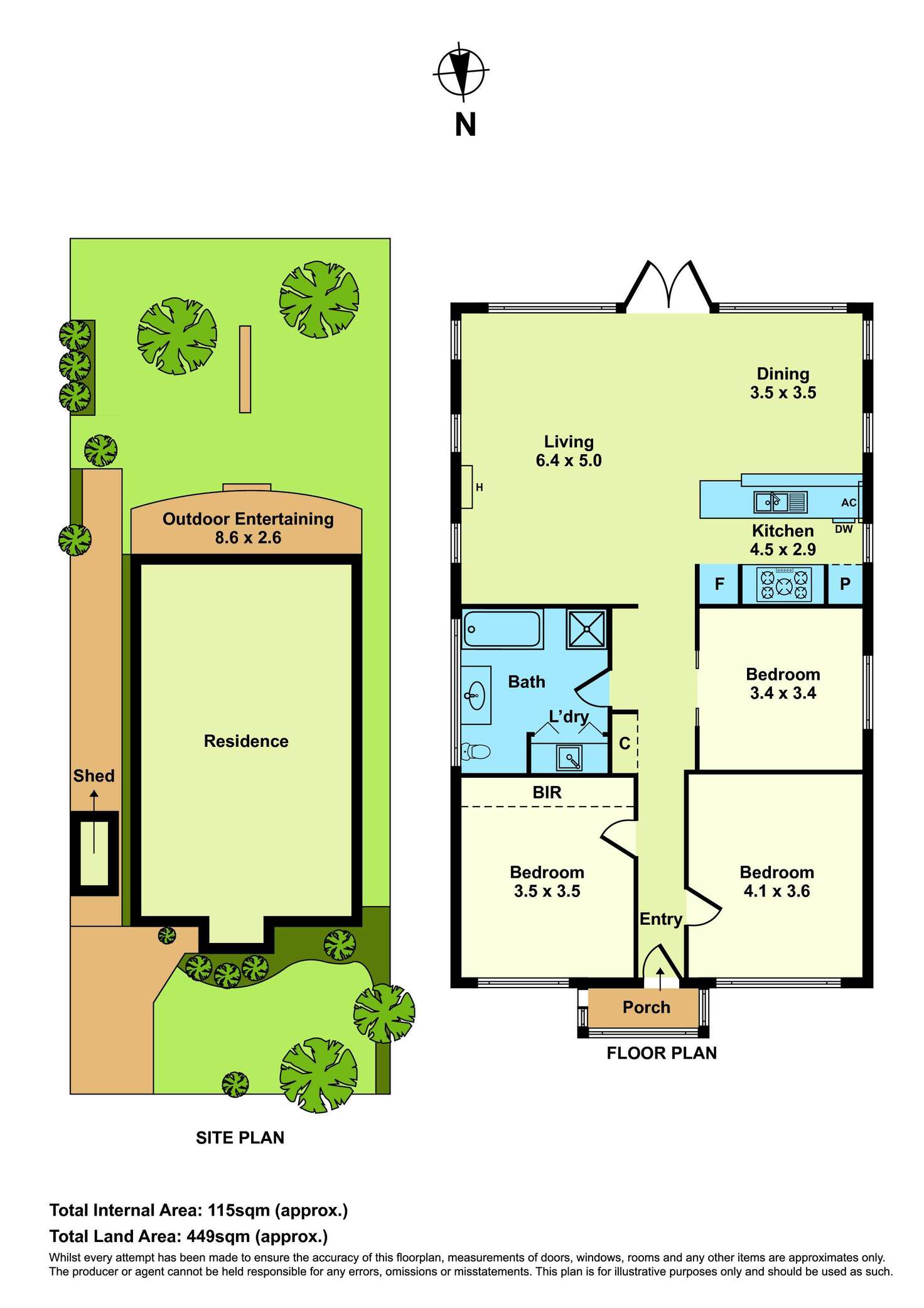 Floorplan of Homely house listing, 45 Adeney Street, Yarraville VIC 3013