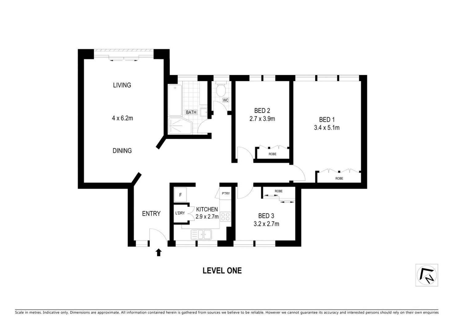 Floorplan of Homely apartment listing, 14/3 Plunkett Street, Kirribilli NSW 2061