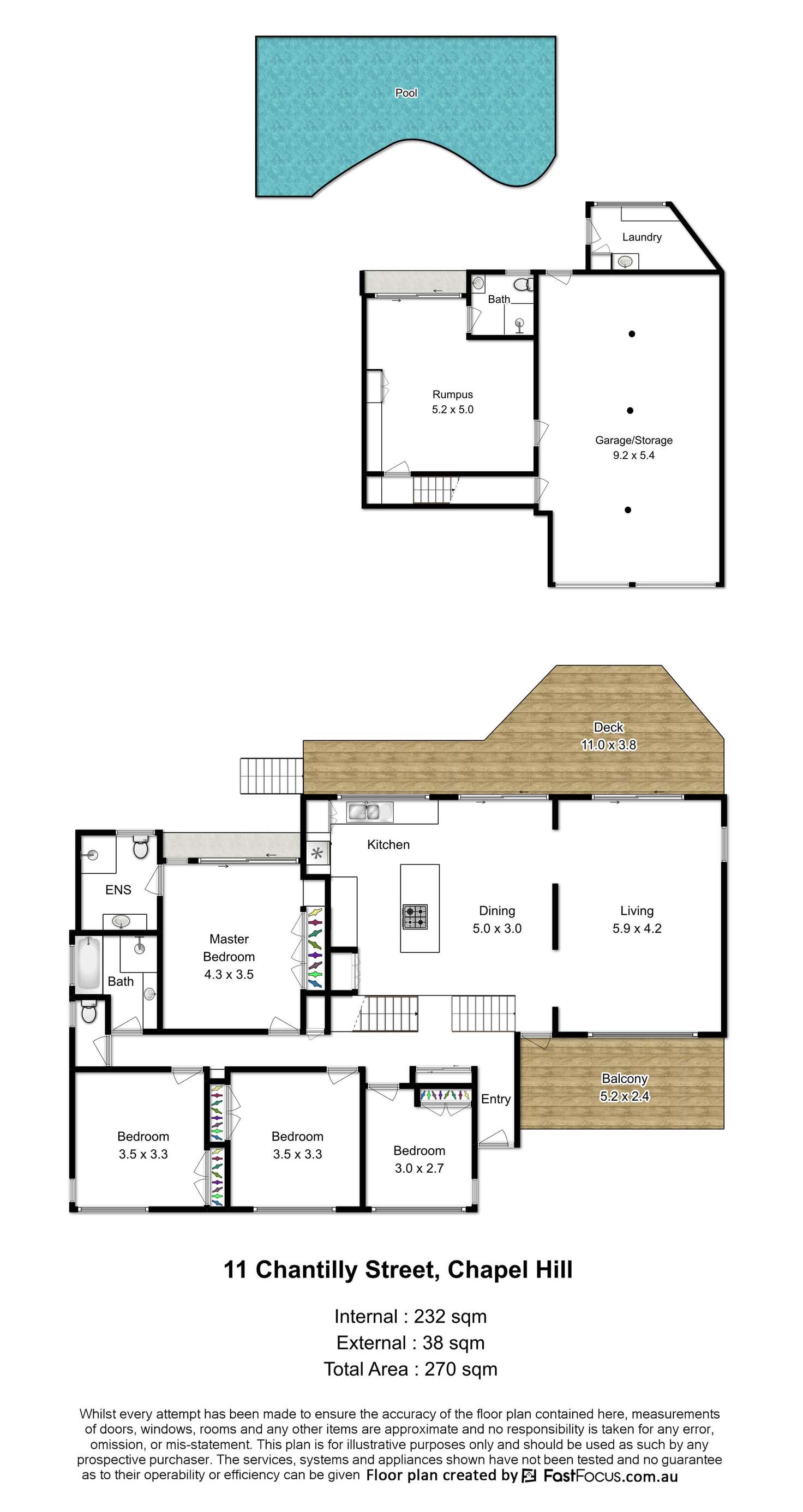 Floorplan of Homely house listing, 11 Chantilly Street, Chapel Hill QLD 4069