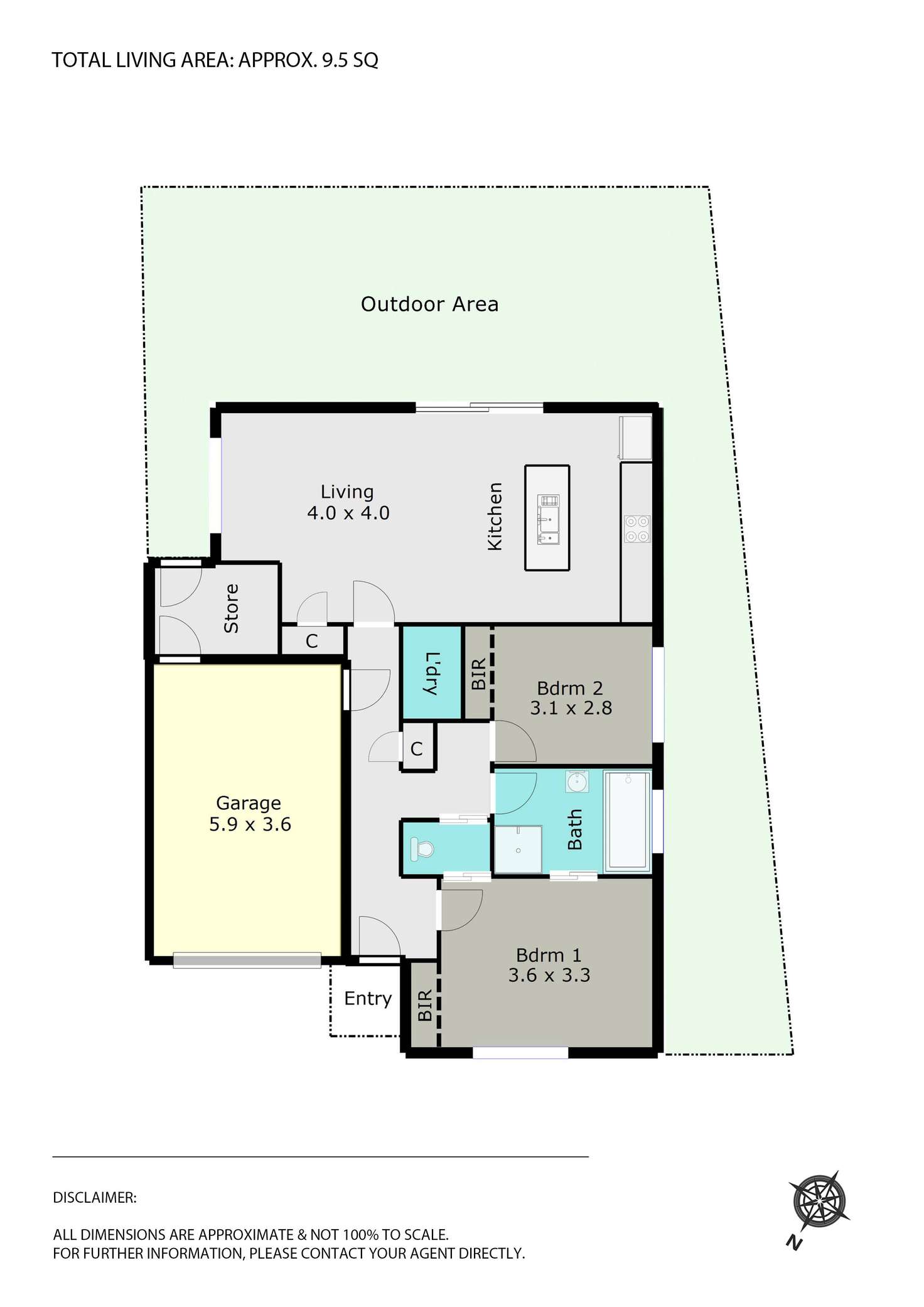 Floorplan of Homely townhouse listing, 4/48 Water Street, Brown Hill VIC 3350