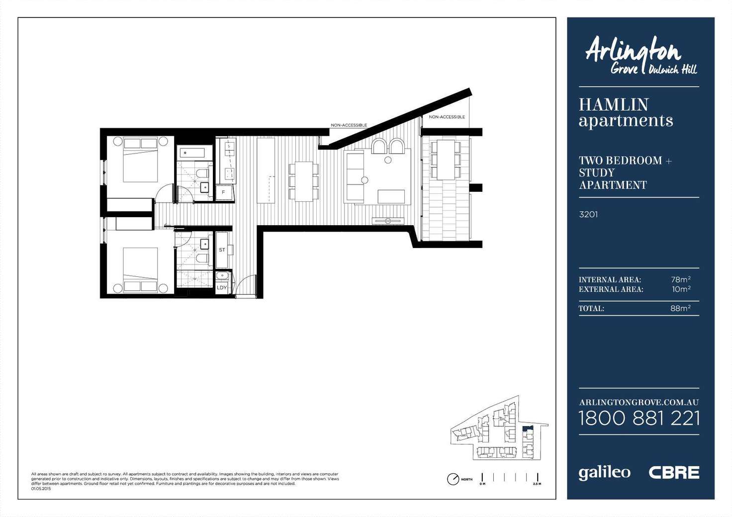 Floorplan of Homely apartment listing, 3201/6 Grove Street, Dulwich Hill NSW 2203