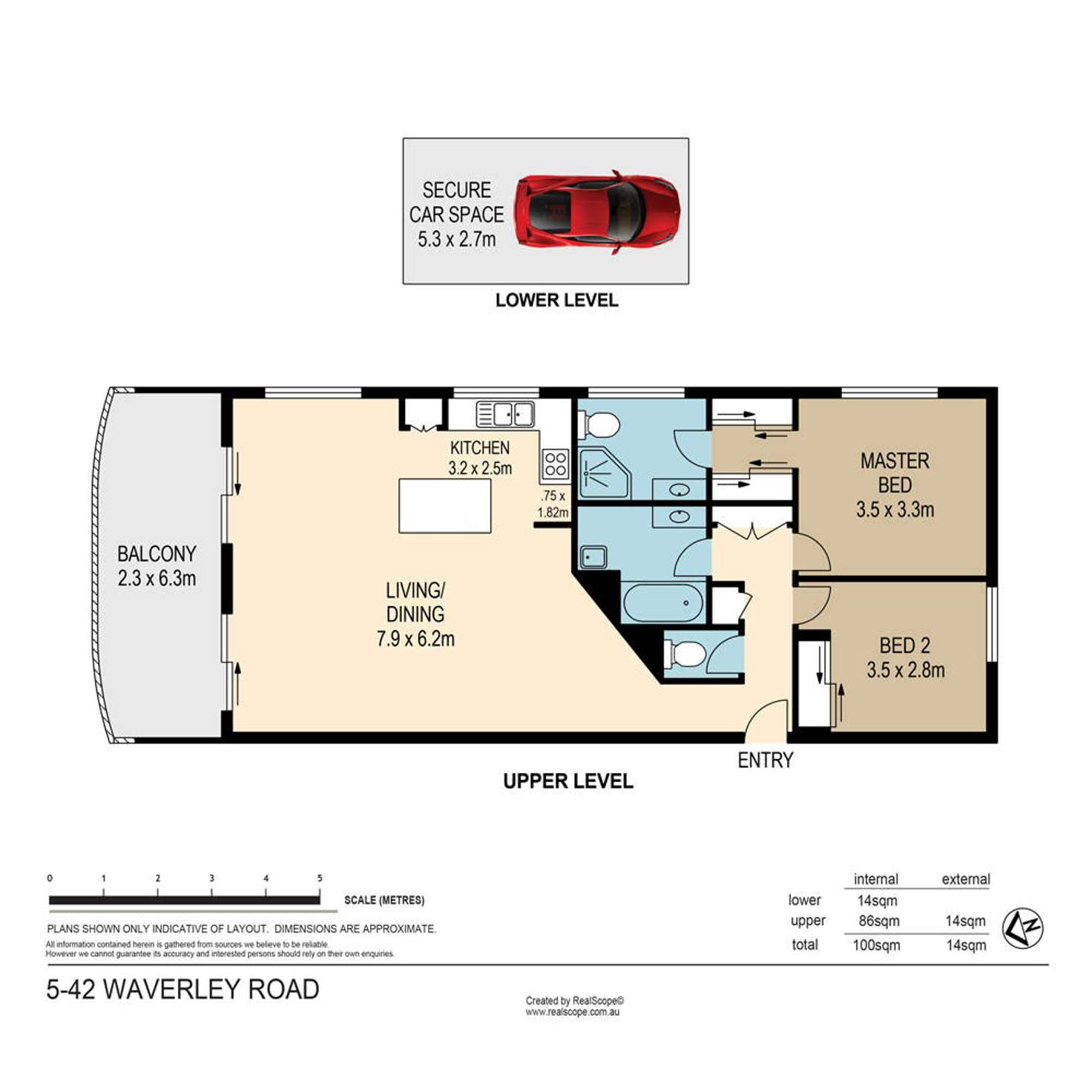 Floorplan of Homely unit listing, 5/42 Waverley Road, Taringa QLD 4068