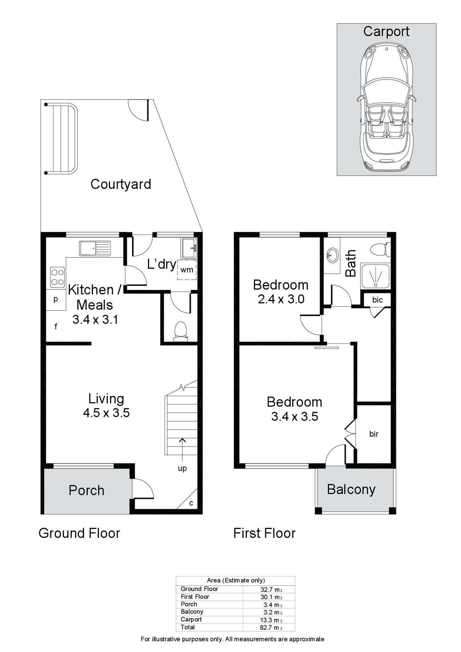 Floorplan of Homely townhouse listing, 10/364 Military Road, Semaphore Park SA 5019