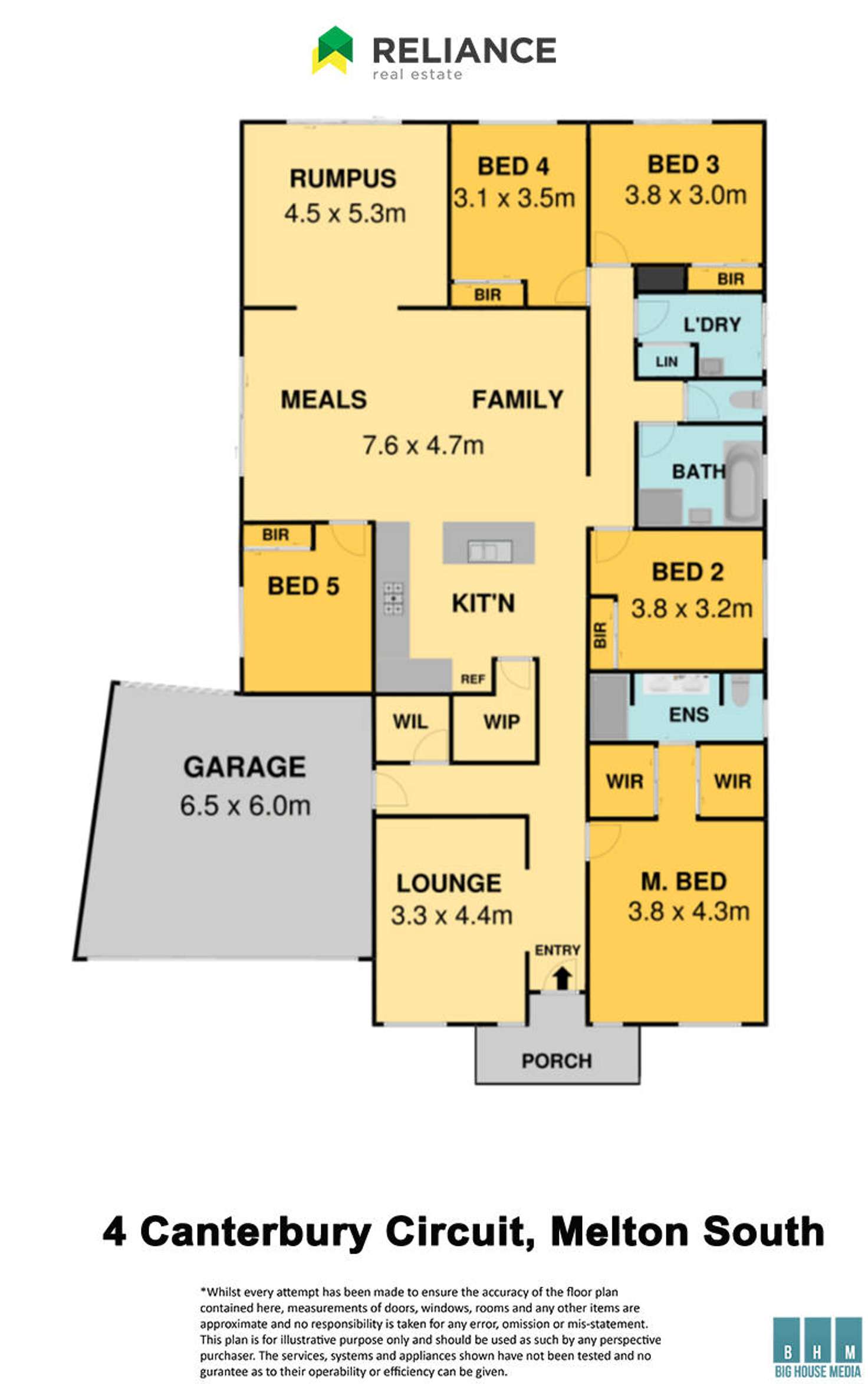 Floorplan of Homely house listing, 4 Canterbury Circuit, Melton South VIC 3338