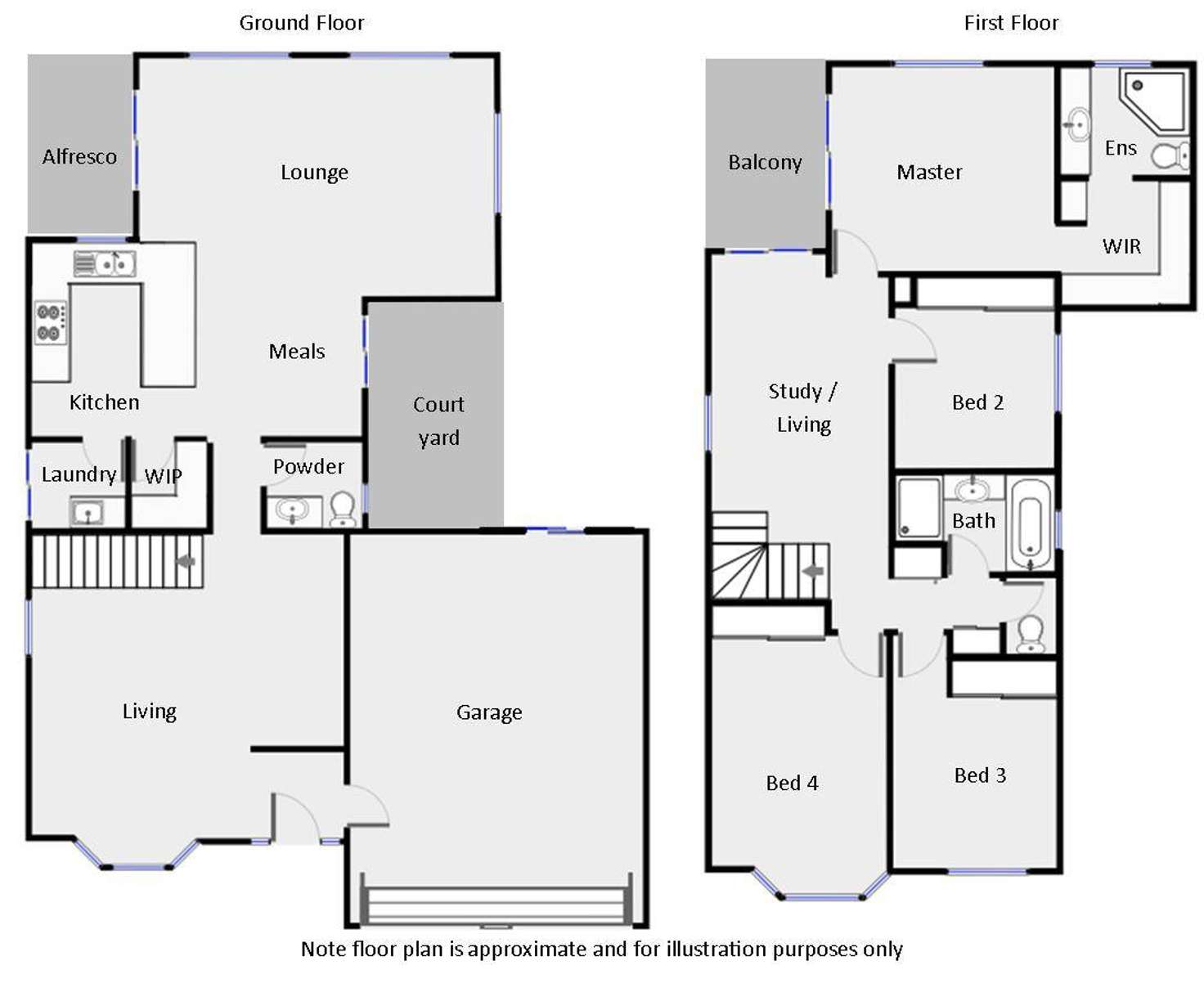 Floorplan of Homely townhouse listing, 106 Riverside Avenue, Mildura VIC 3500