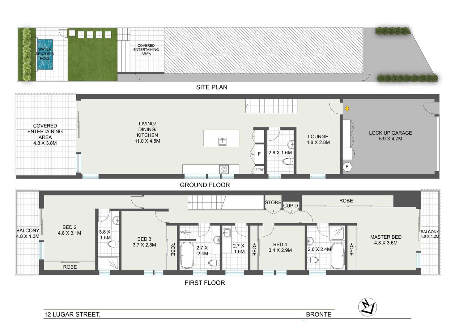 Floorplan of Homely house listing, 12 Lugar Street, Bronte NSW 2024