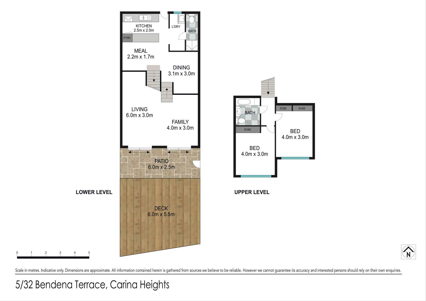 Floorplan of Homely townhouse listing, 5/32 Bendena Terrace, Carina Heights QLD 4152