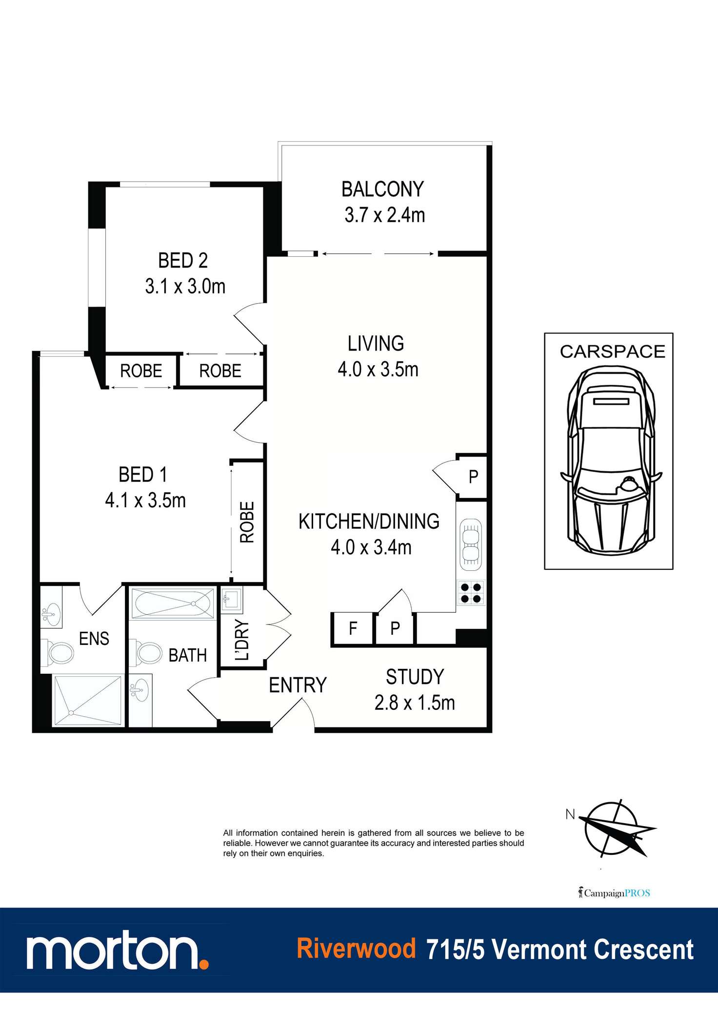 Floorplan of Homely apartment listing, 715/5 Vermont Crescent, Riverwood NSW 2210