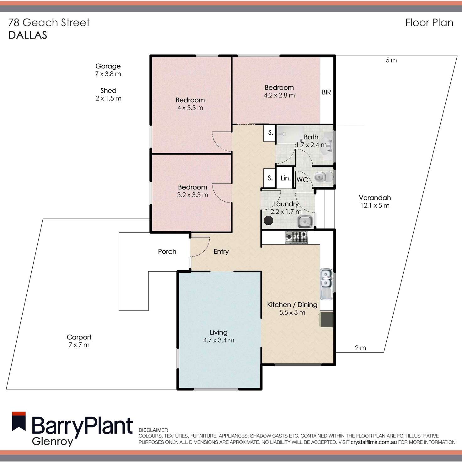 Floorplan of Homely house listing, 78 Geach Street, Dallas VIC 3047