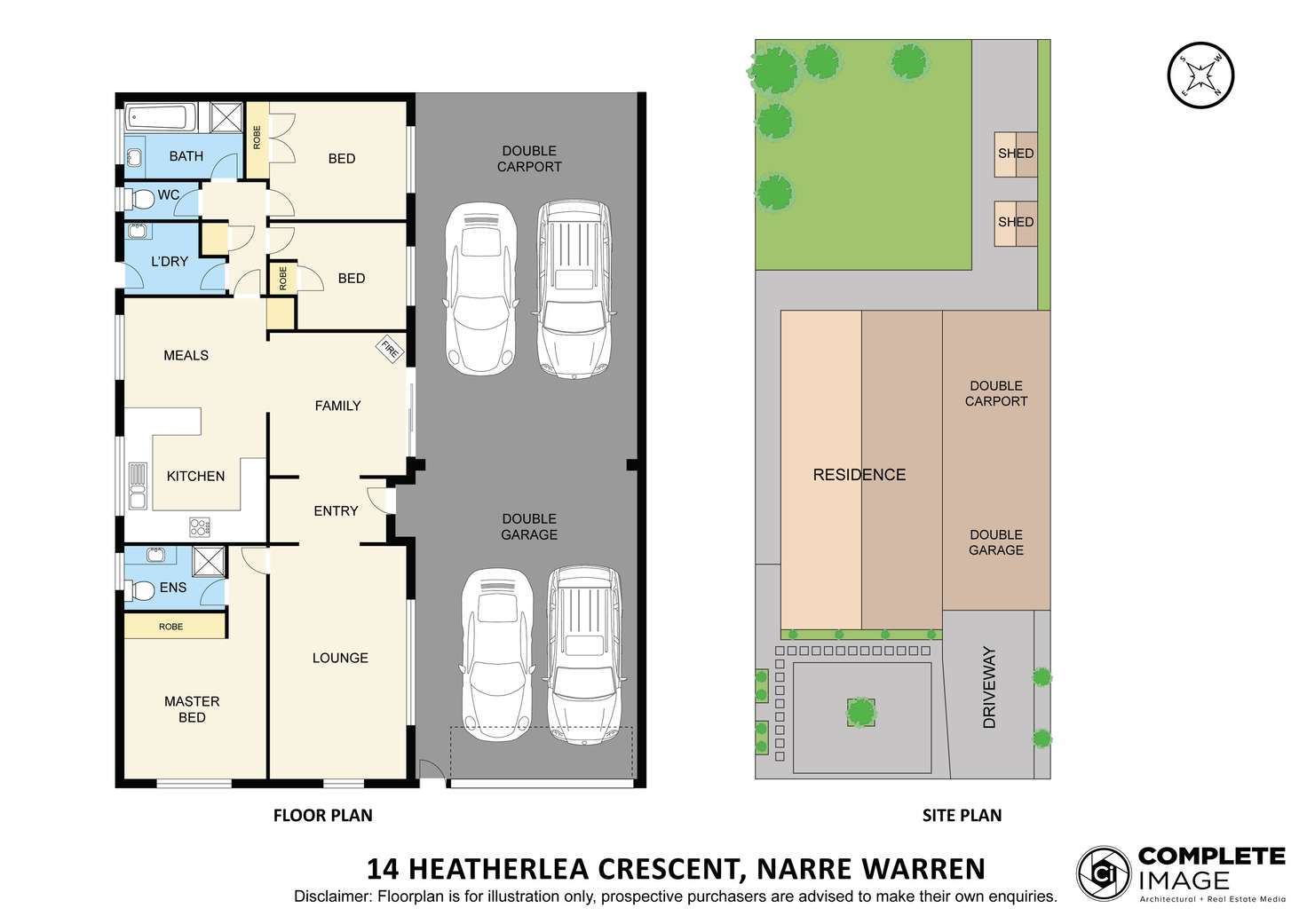 Floorplan of Homely house listing, 14 Heatherlea Crescent, Narre Warren VIC 3805