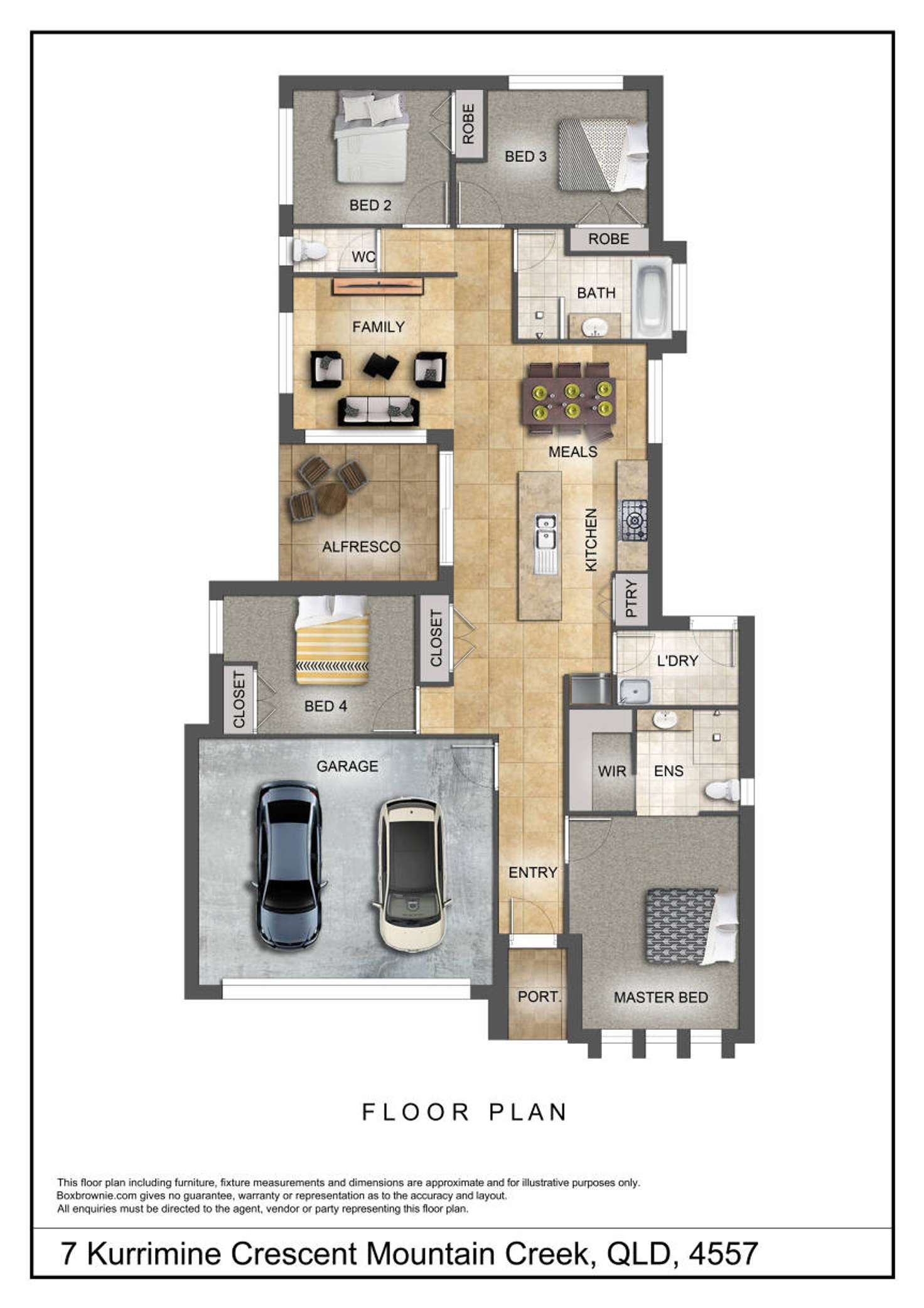 Floorplan of Homely house listing, 7 Kurrimine Crescent, Mountain Creek QLD 4557