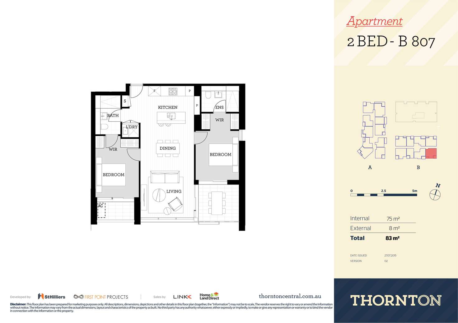 Floorplan of Homely apartment listing, 807/81B Lord Sheffield Circuit, Penrith NSW 2750