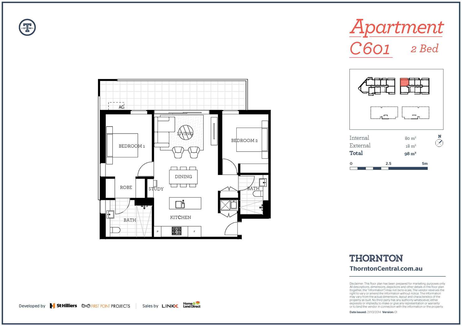 Floorplan of Homely apartment listing, 601/101C Lord Sheffield Circuit, Penrith NSW 2750
