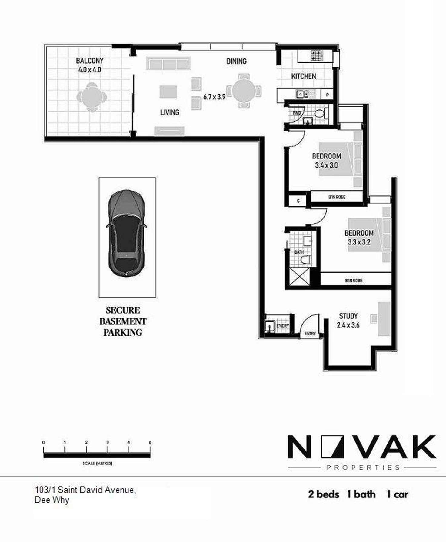 Floorplan of Homely apartment listing, 103/1 Saint David Avenue, Dee Why NSW 2099