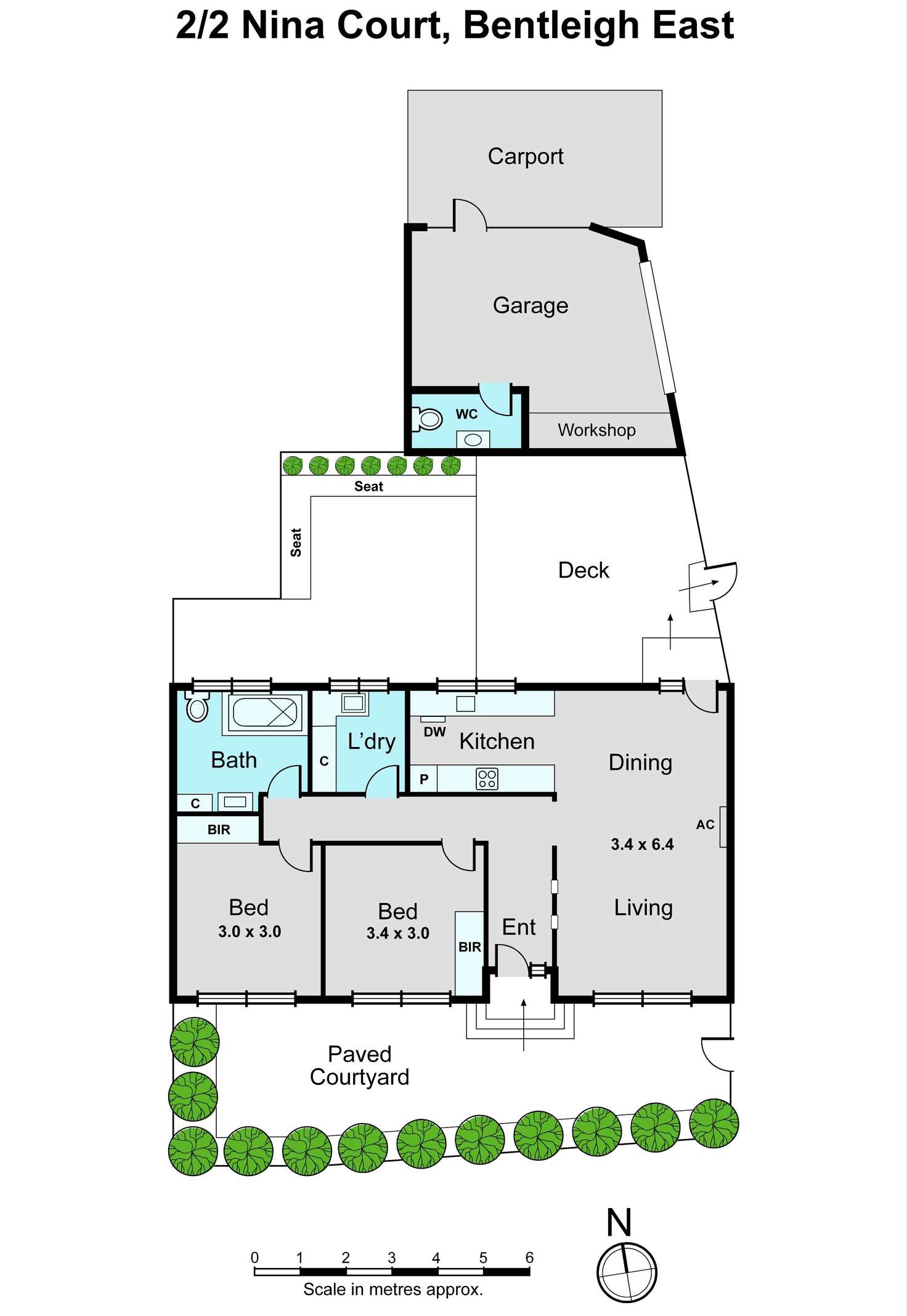 Floorplan of Homely unit listing, 2/2 Nina Court, Bentleigh East VIC 3165