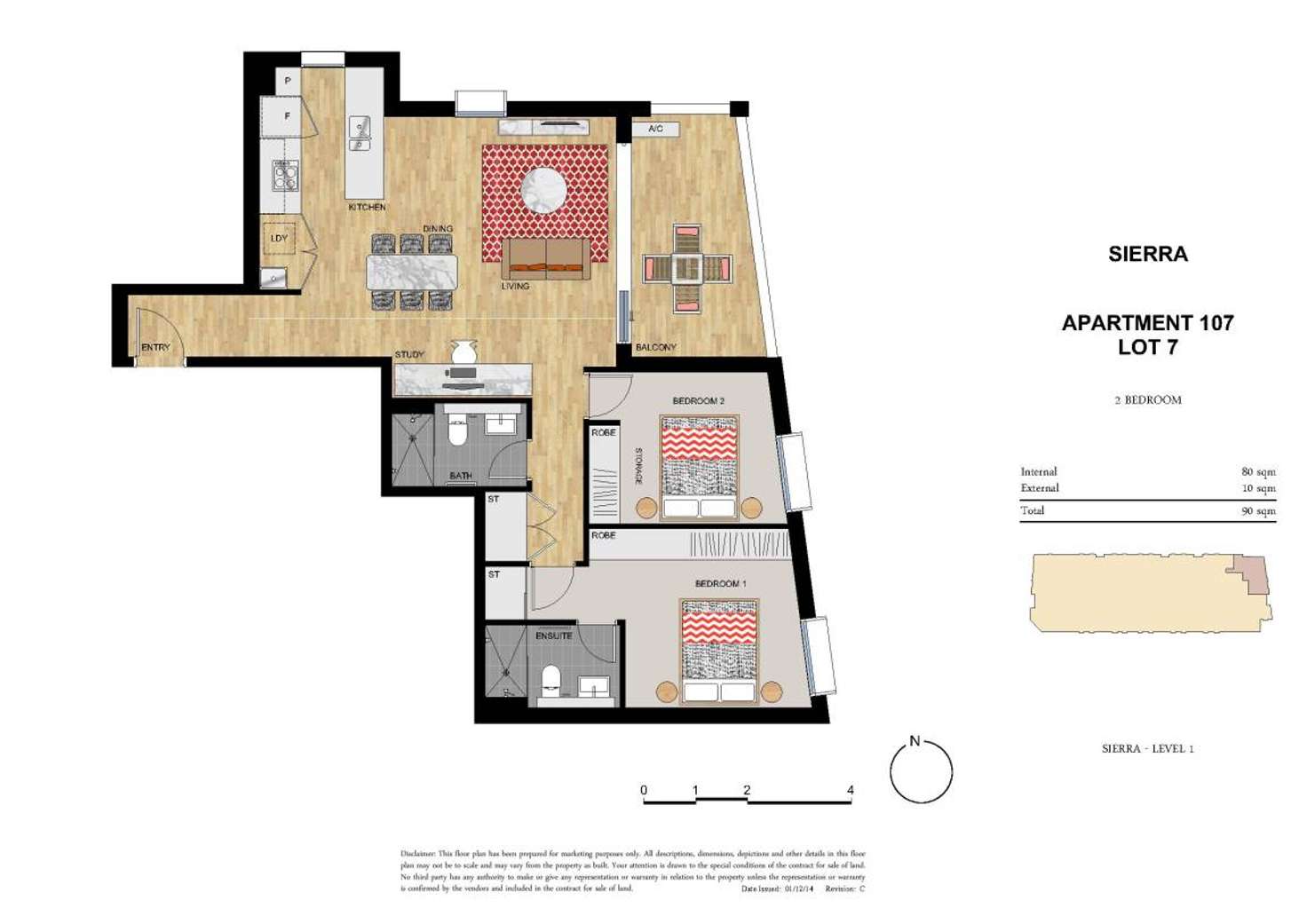 Floorplan of Homely apartment listing, 107/1 Allambie Street, Ermington NSW 2115