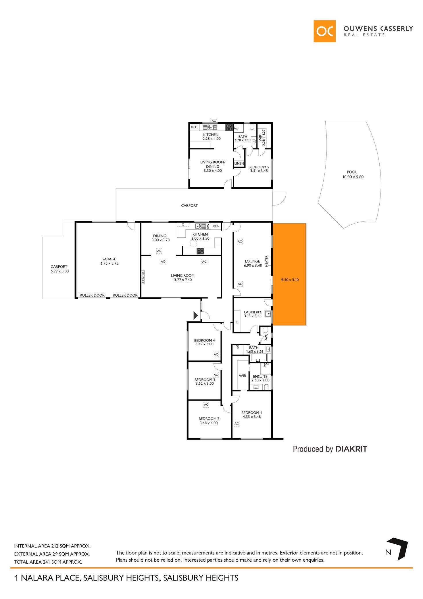 Floorplan of Homely house listing, 1 Nalara Place, Salisbury Heights SA 5109