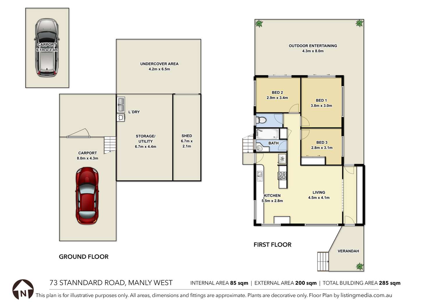 Floorplan of Homely house listing, 73 Stannard Road, Manly West QLD 4179