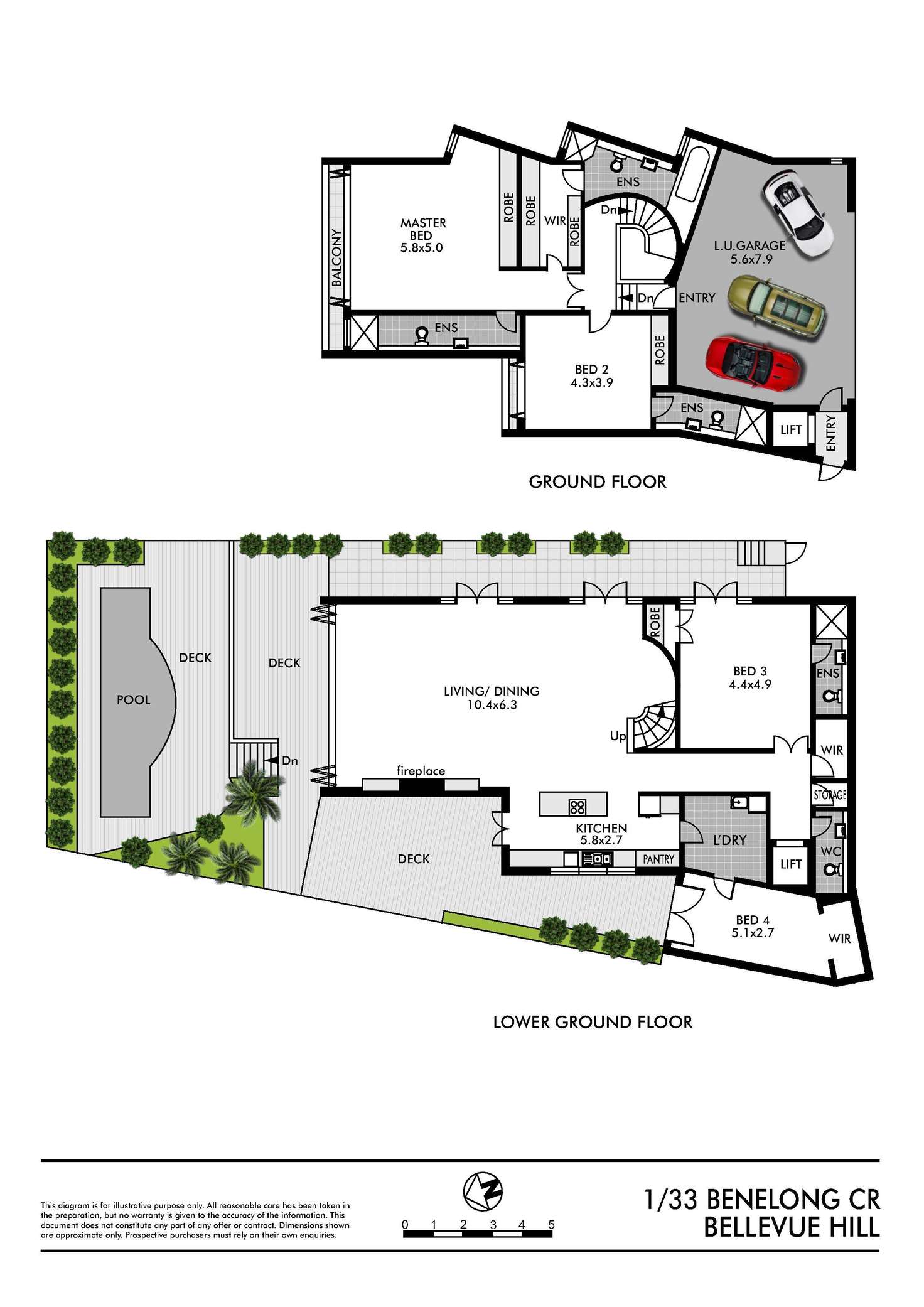 Floorplan of Homely apartment listing, 1/33 Benelong Crescent, Bellevue Hill NSW 2023