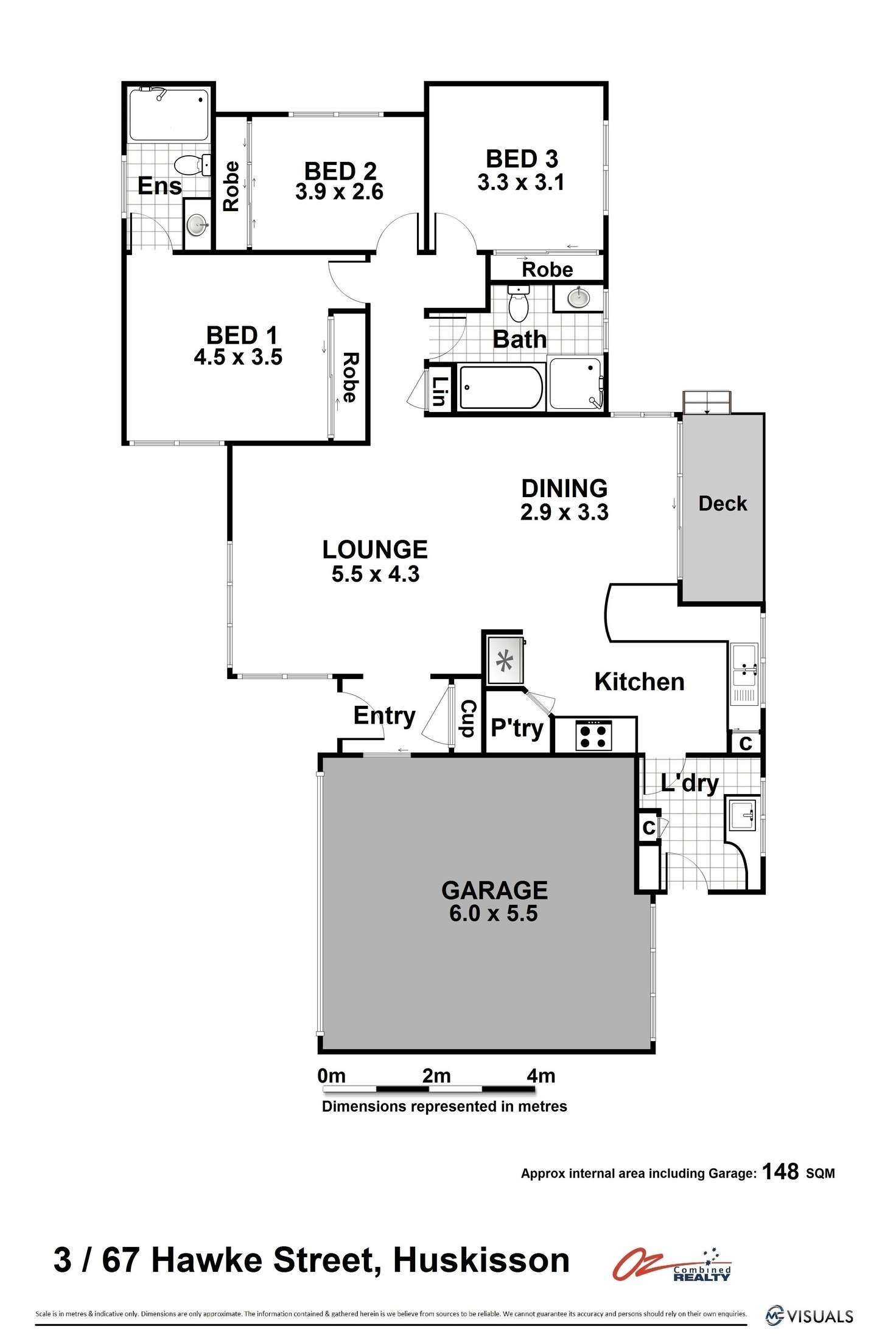 Floorplan of Homely villa listing, 3/67 Hawke Street, Huskisson NSW 2540