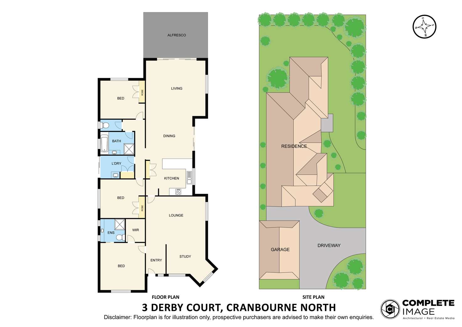 Floorplan of Homely house listing, 3 Derby Court, Cranbourne North VIC 3977