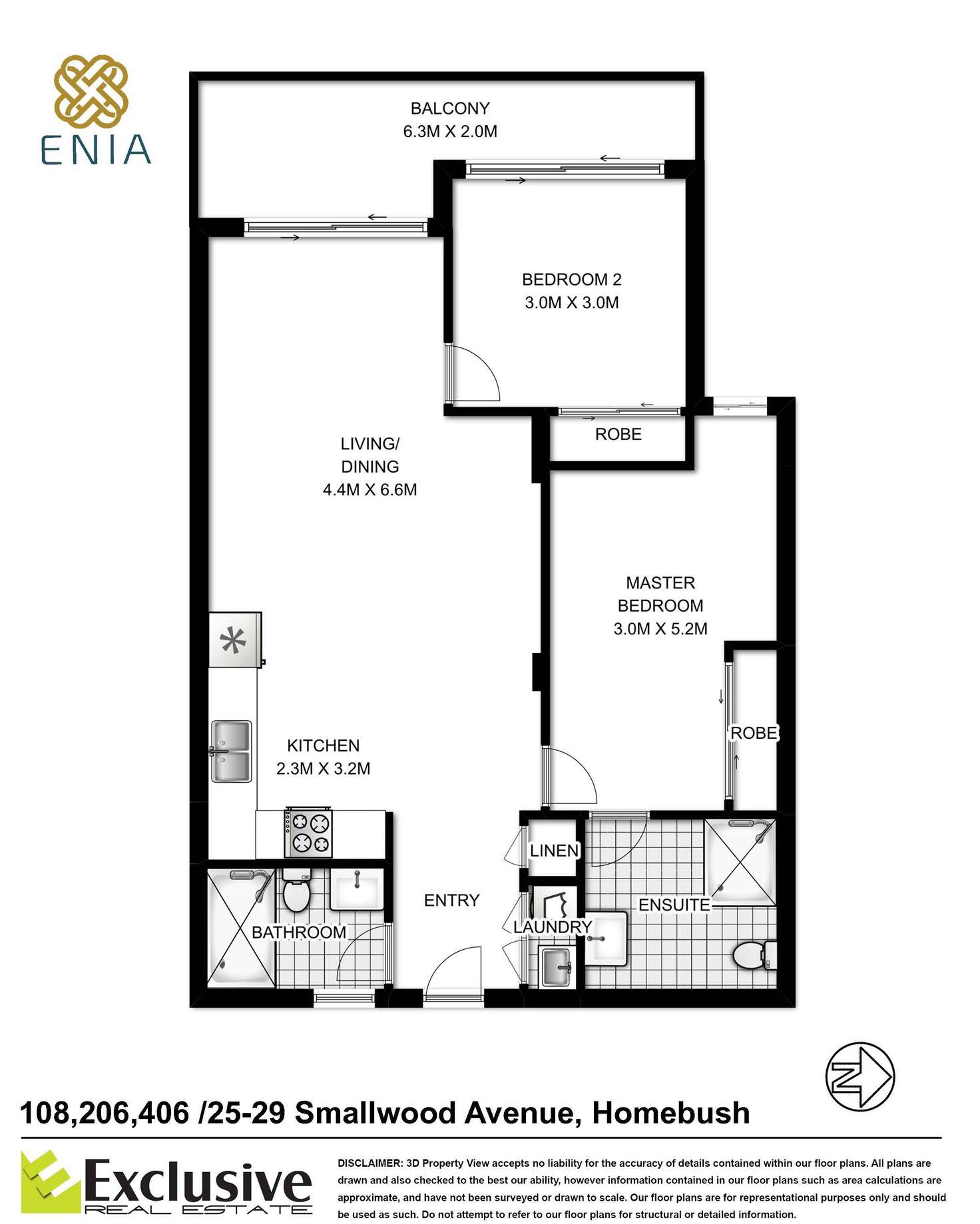 Floorplan of Homely apartment listing, 306/25-29 Smallwood Avenue, Homebush NSW 2140