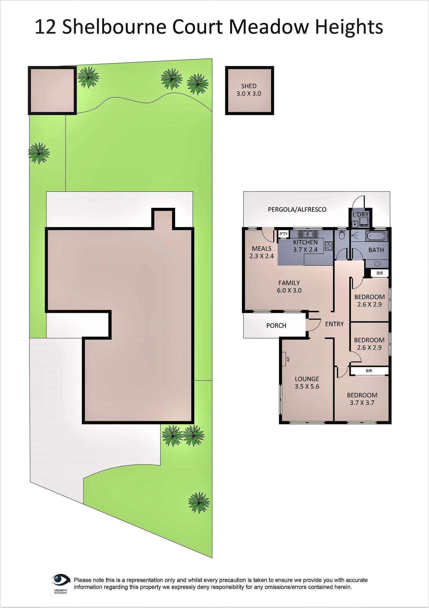 Floorplan of Homely house listing, 12 Shelbourne Court, Meadow Heights VIC 3048