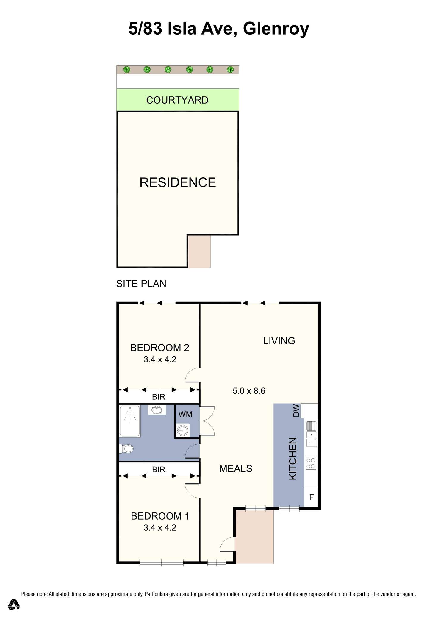 Floorplan of Homely unit listing, 5/83 Isla Avenue, Glenroy VIC 3046