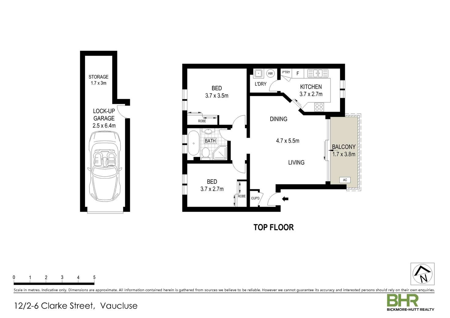 Floorplan of Homely apartment listing, 12/2-6 Clarke Street, Vaucluse NSW 2030