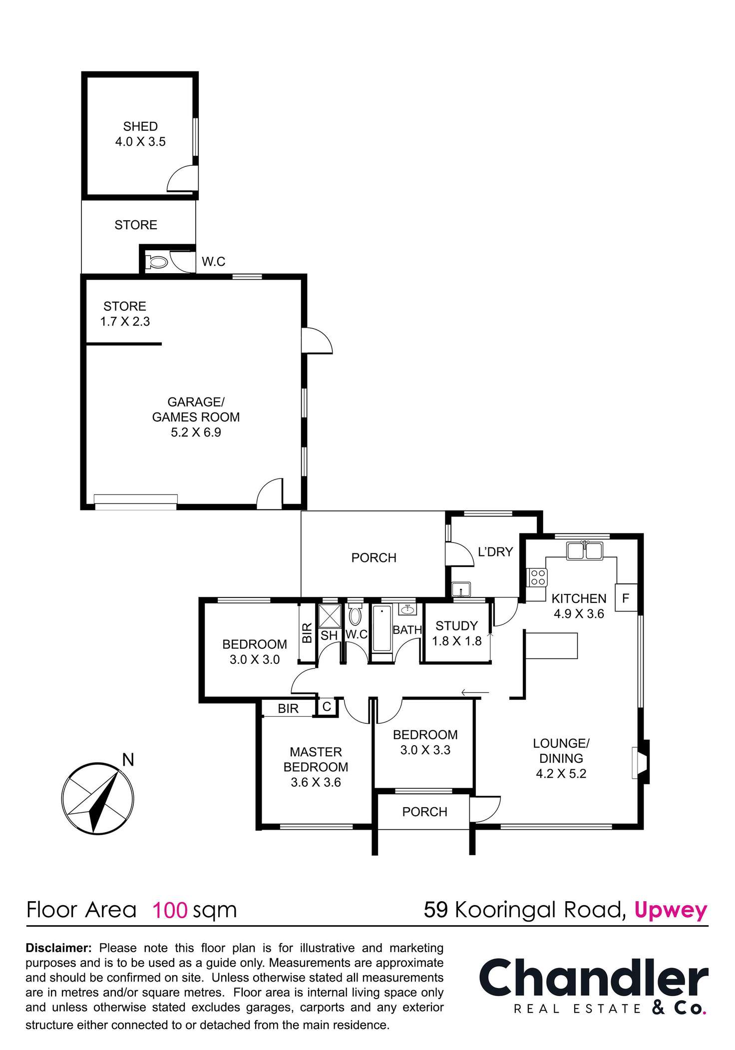 Floorplan of Homely house listing, 59 Kooringal Road, Upwey VIC 3158