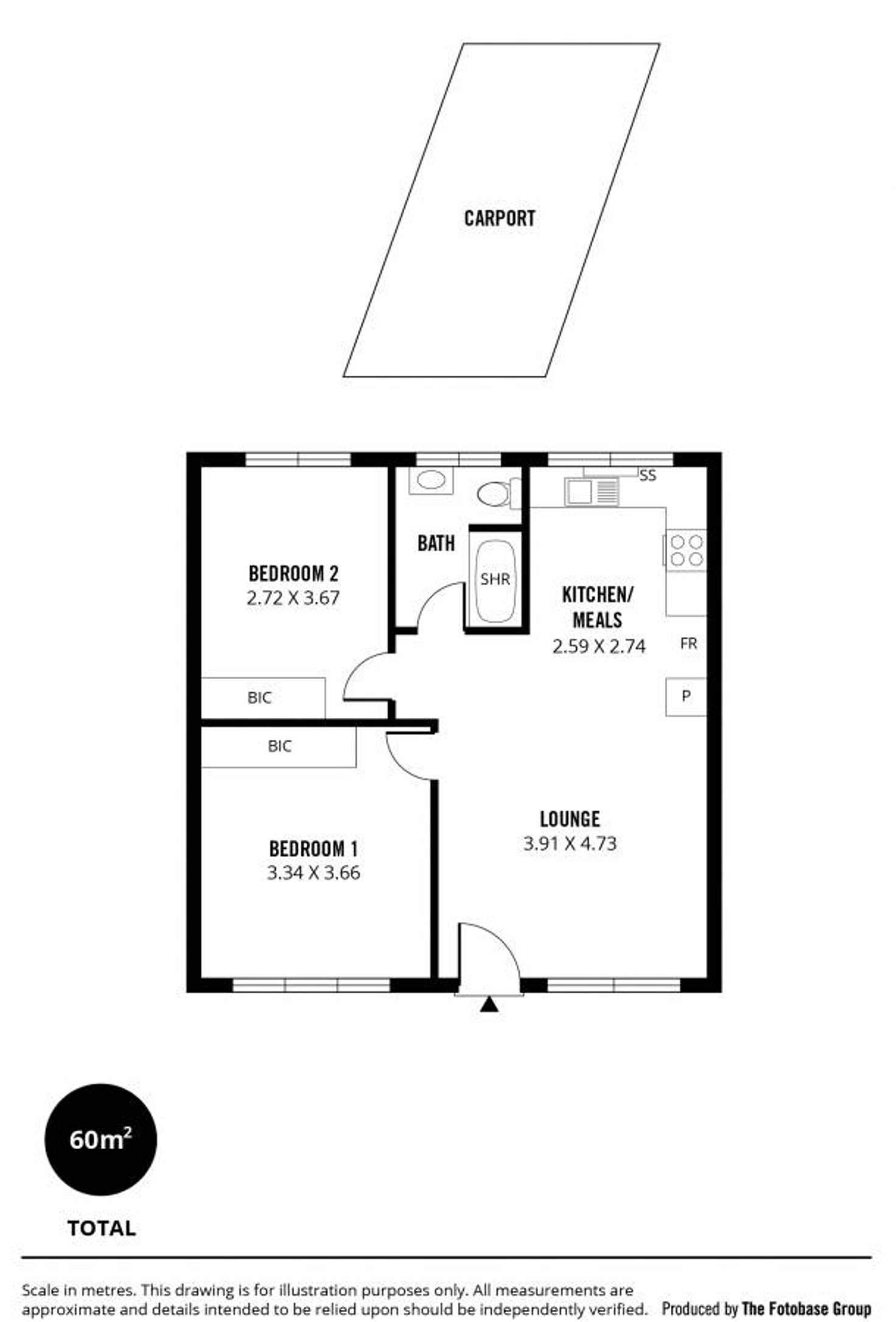 Floorplan of Homely unit listing, 3/1a Close Street, Rose Park SA 5067