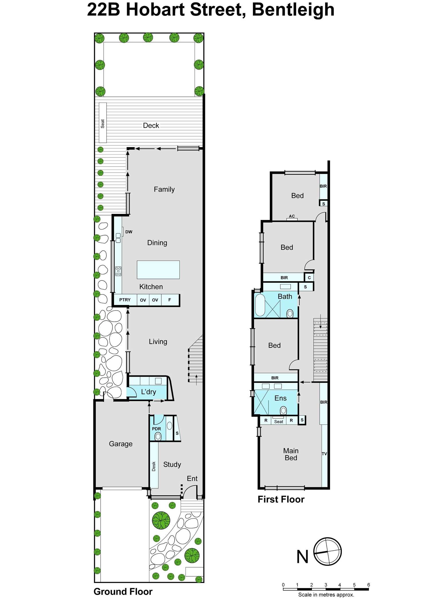 Floorplan of Homely townhouse listing, 22B Hobart Street, Bentleigh VIC 3204