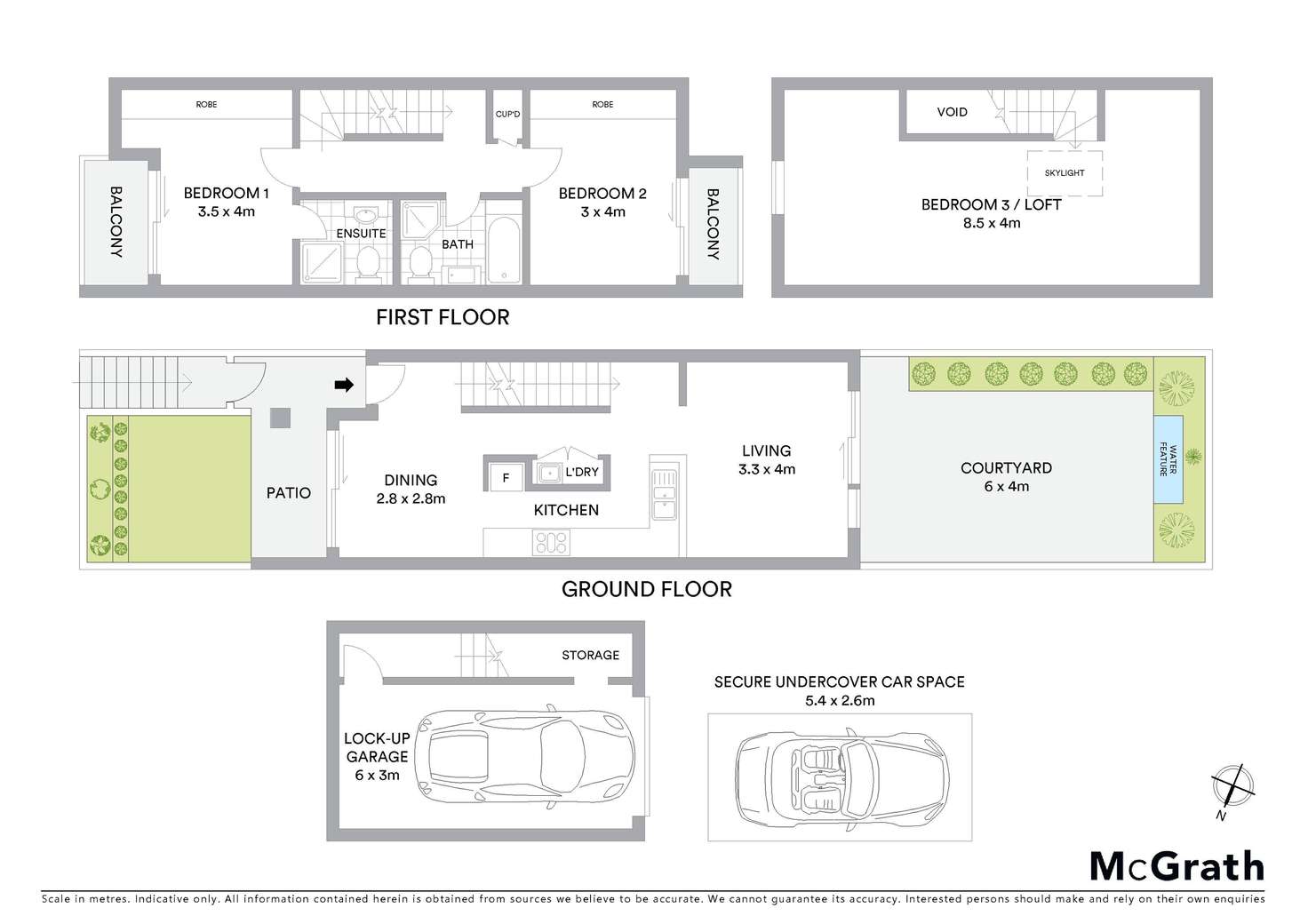 Floorplan of Homely townhouse listing, 1/2 Hamilton Avenue, Naremburn NSW 2065