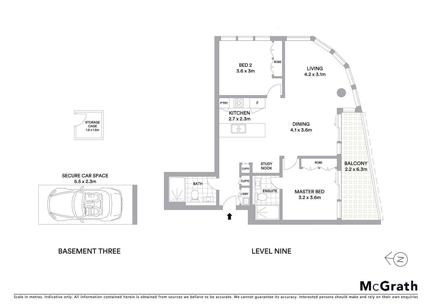Floorplan of Homely apartment listing, 901/1 Marshall Avenue, St Leonards NSW 2065