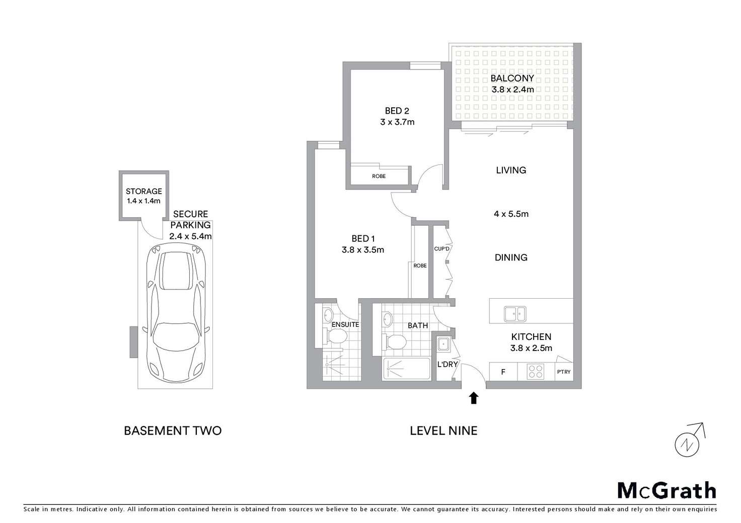 Floorplan of Homely apartment listing, 909/1B Pearl Street, Hurstville NSW 2220