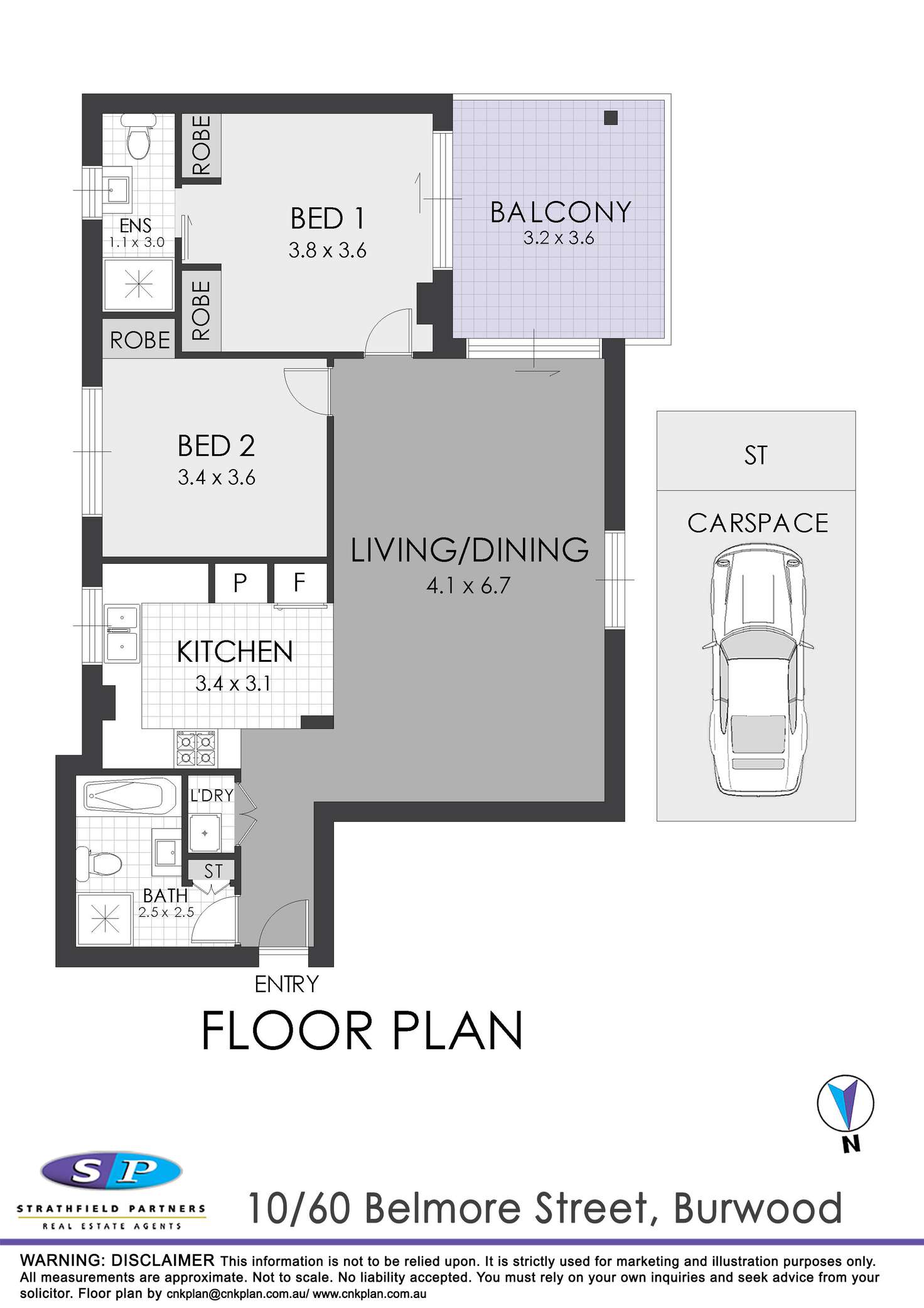 Floorplan of Homely apartment listing, 10/60 Belmore Street, Burwood NSW 2134
