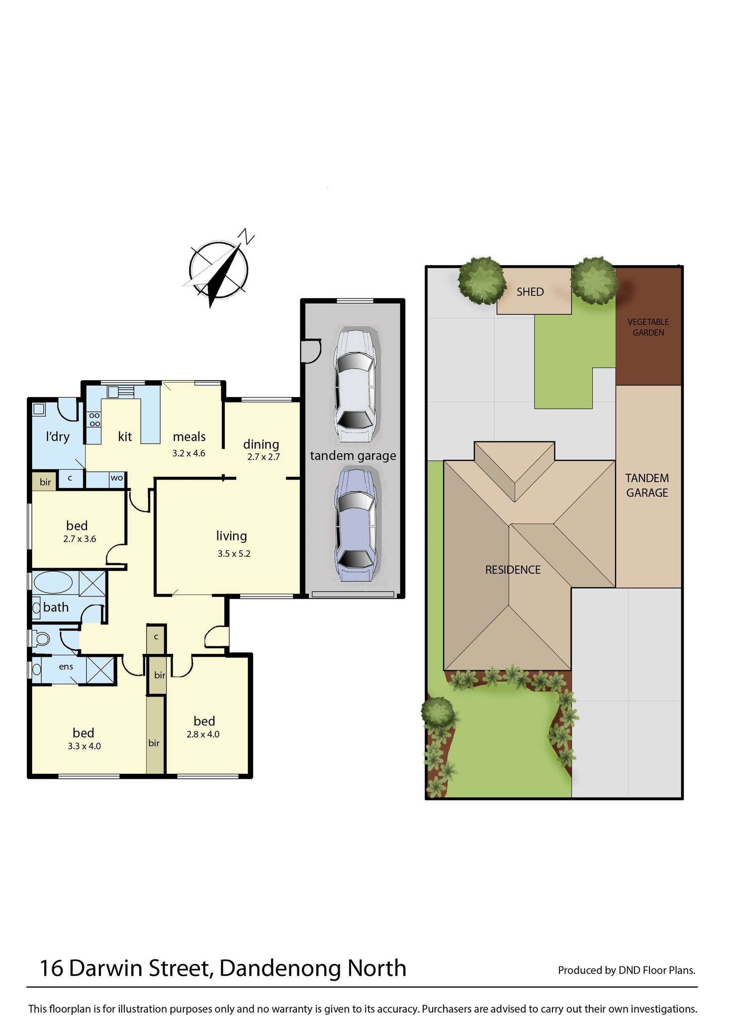 Floorplan of Homely house listing, 16 Darwin Street, Dandenong North VIC 3175