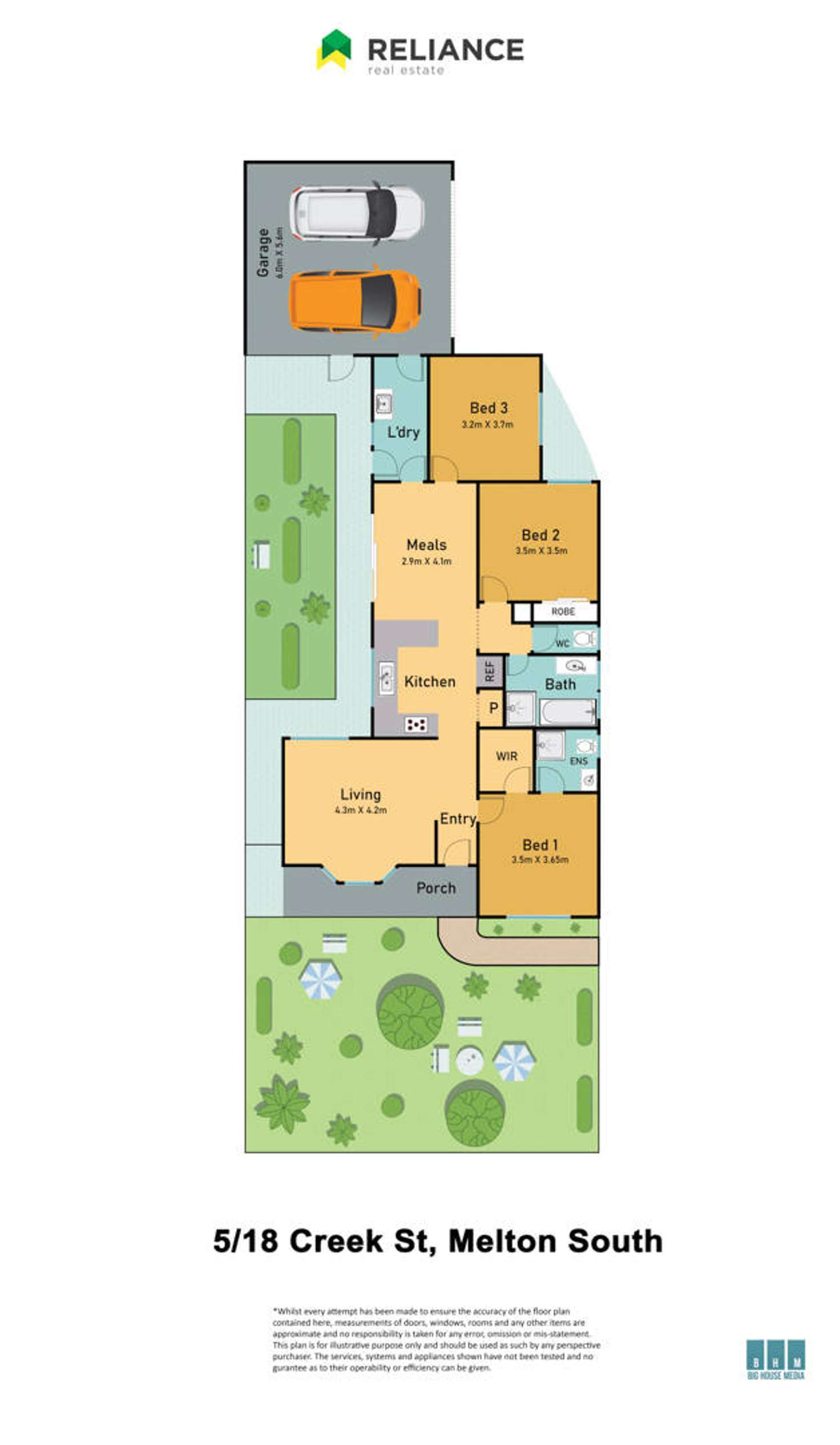 Floorplan of Homely unit listing, 5/18 Creek Street, Melton South VIC 3338