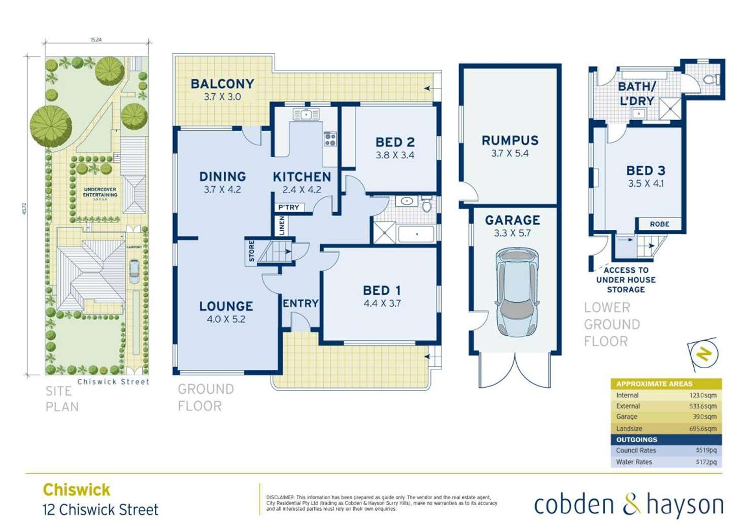 Floorplan of Homely house listing, 12 Chiswick Street, Chiswick NSW 2046