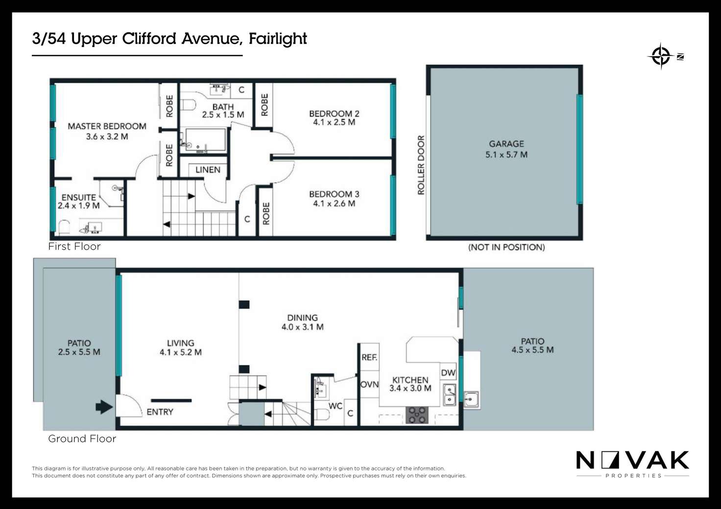 Floorplan of Homely semiDetached listing, 3/54 Upper Clifford Avenue, Fairlight NSW 2094