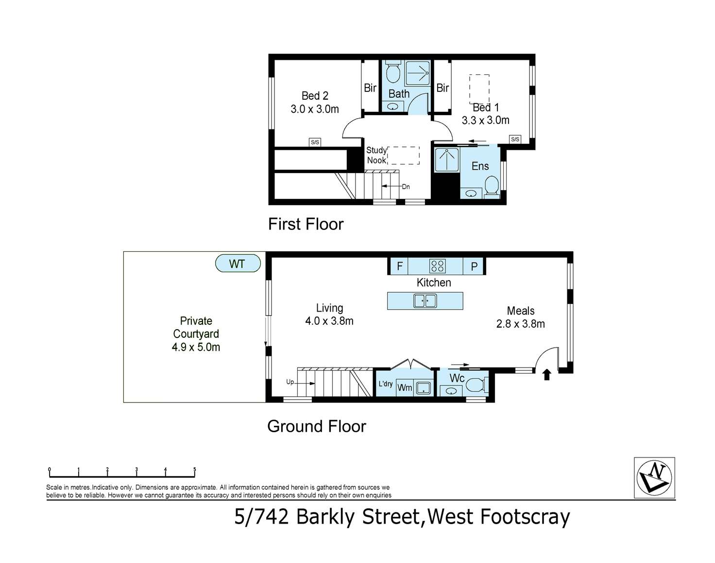 Floorplan of Homely townhouse listing, 5/742 Barkly Street, West Footscray VIC 3012