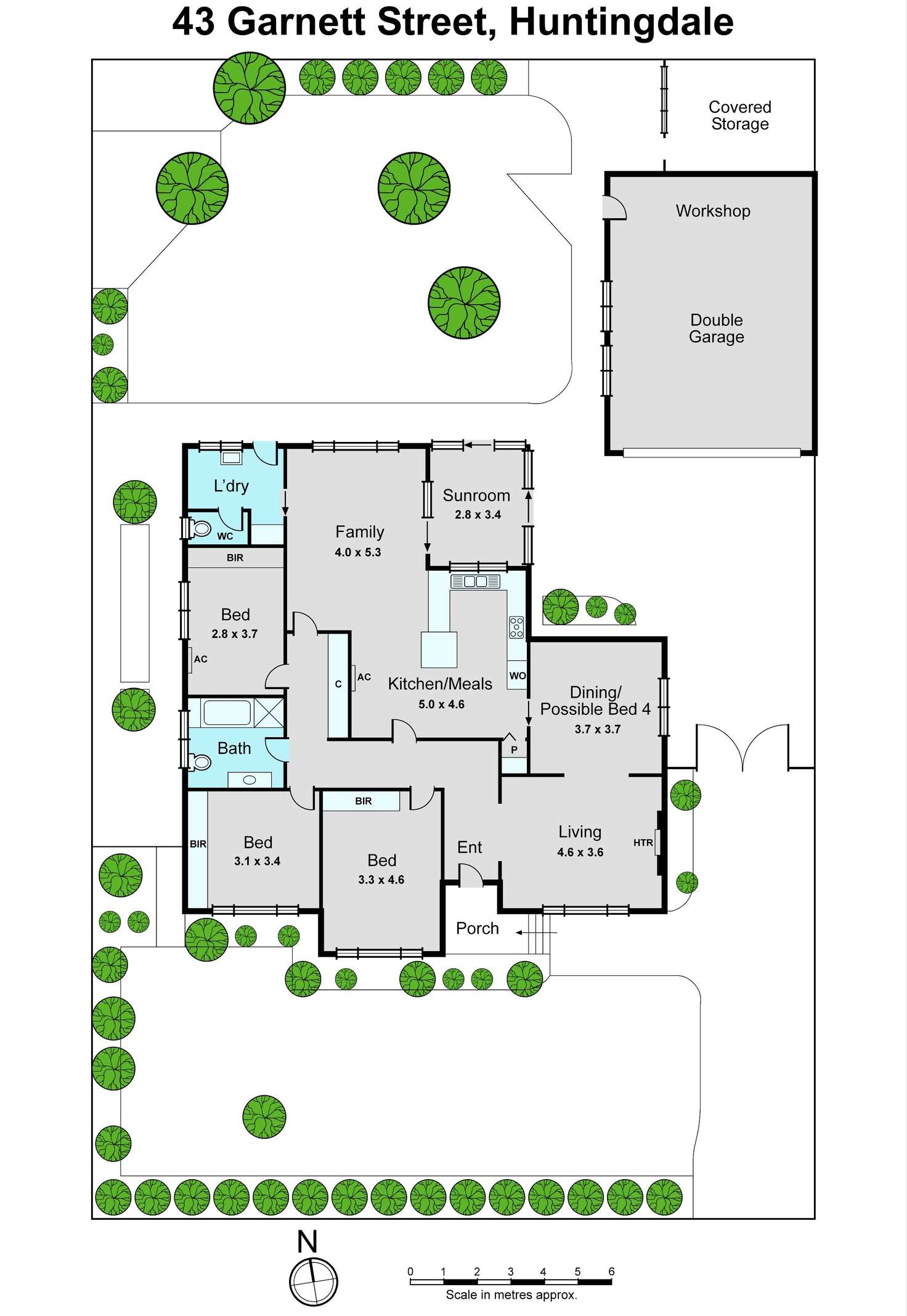 Floorplan of Homely house listing, 43 Garnett Street, Huntingdale VIC 3166